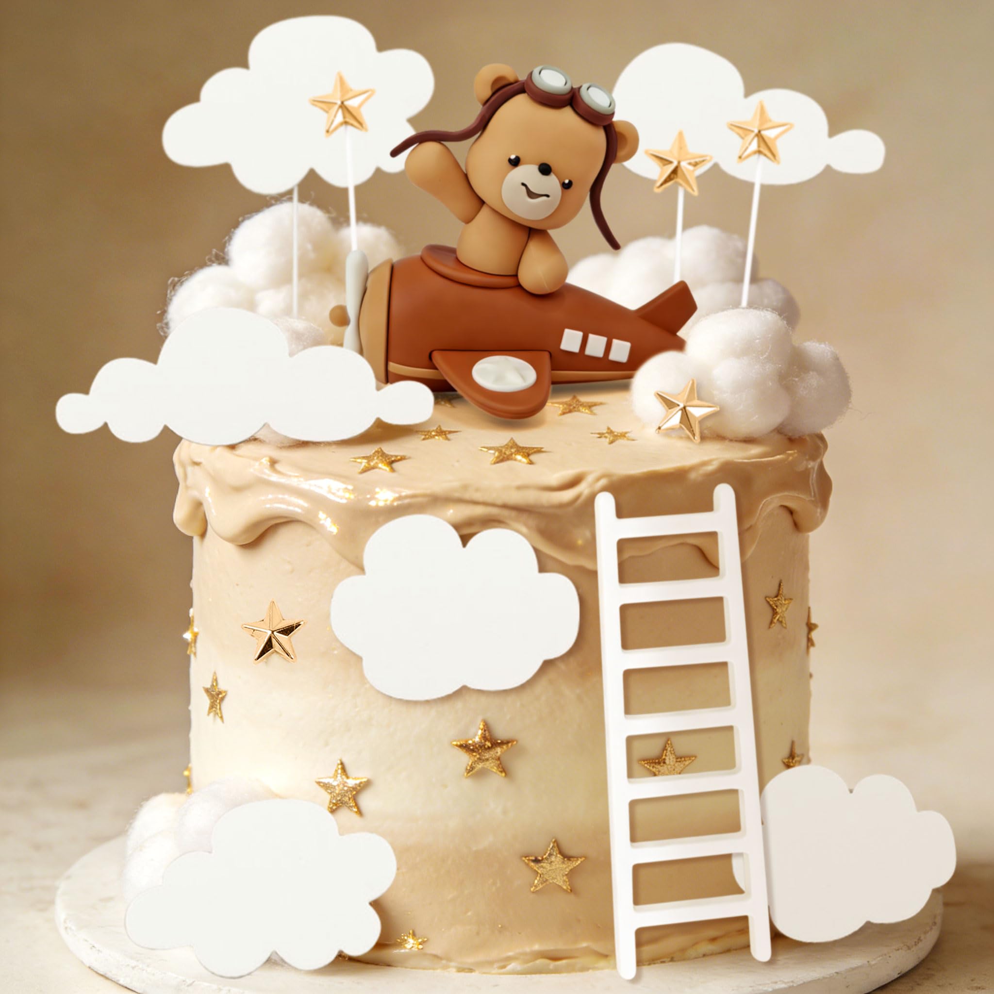 Airplane Cake Topper Decorations Plane Cake Topper for Time Flies 1st Birthday Decorations Airplane Birthday Baby Shower Decorations