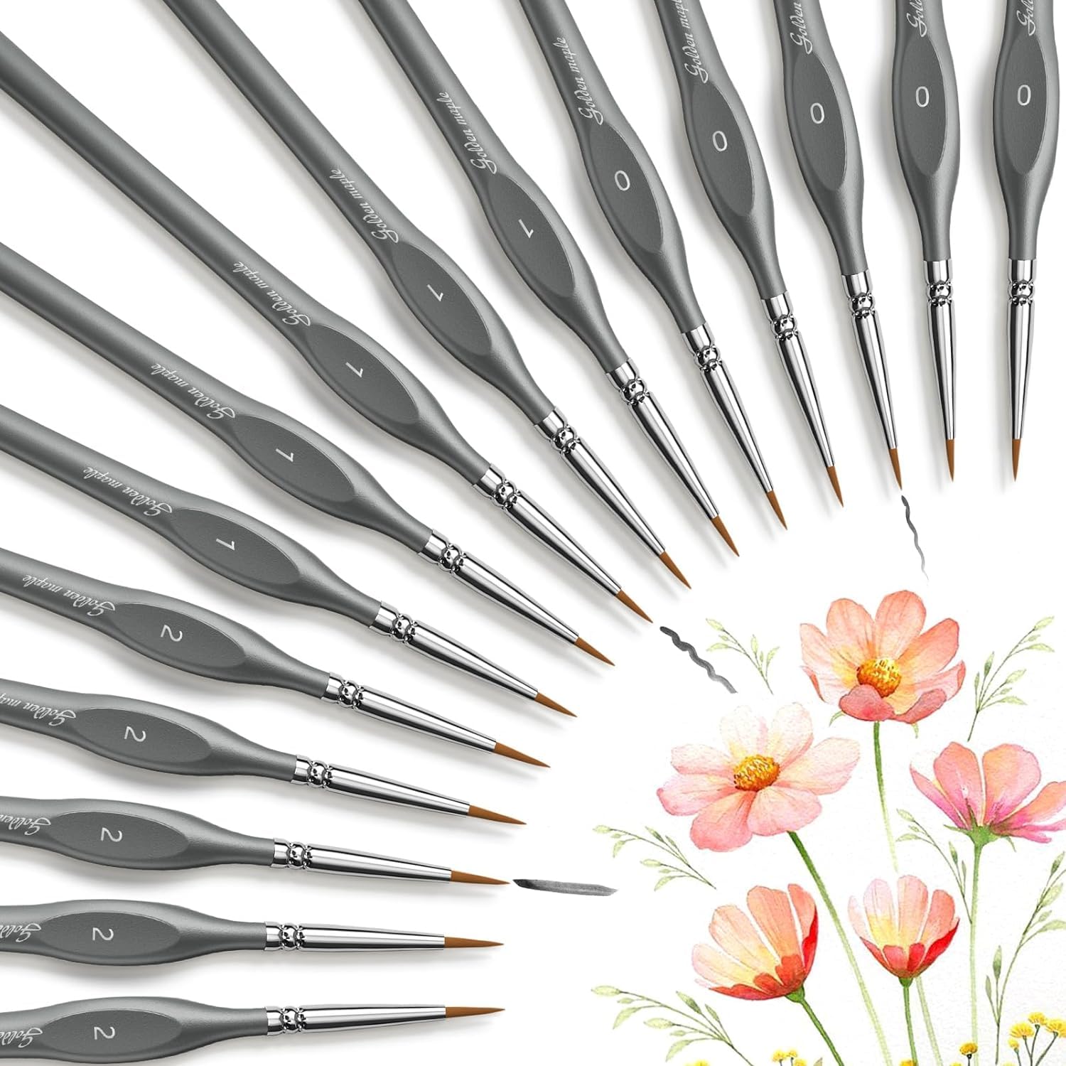 Golden Maple Miniature Paint Brushes
