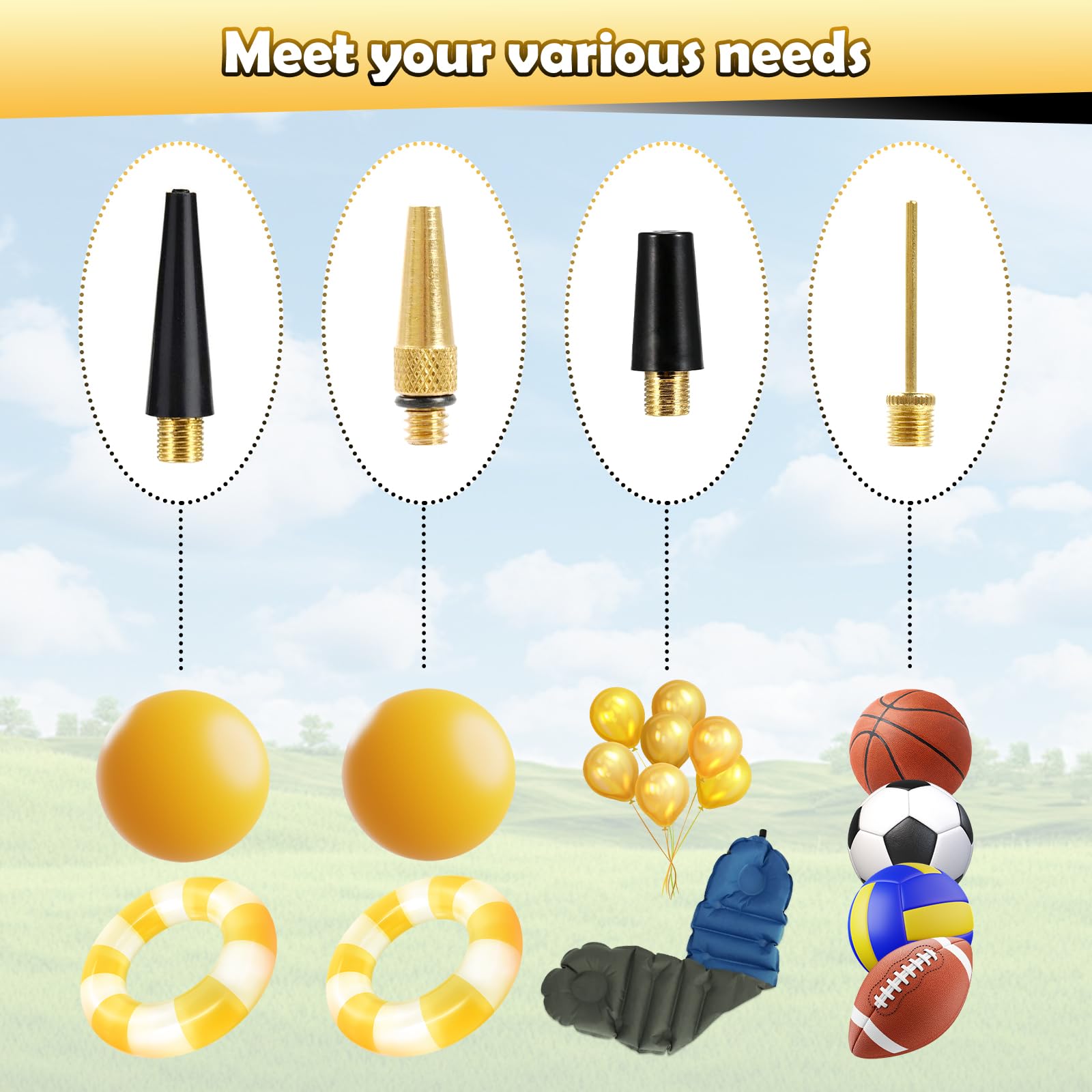 Kit Complet 33 Pièces Embouts Pompe Vélo - Adaptateurs Universels Pour Gonflage Pneus, Ballons Et Matériel Gonflable
