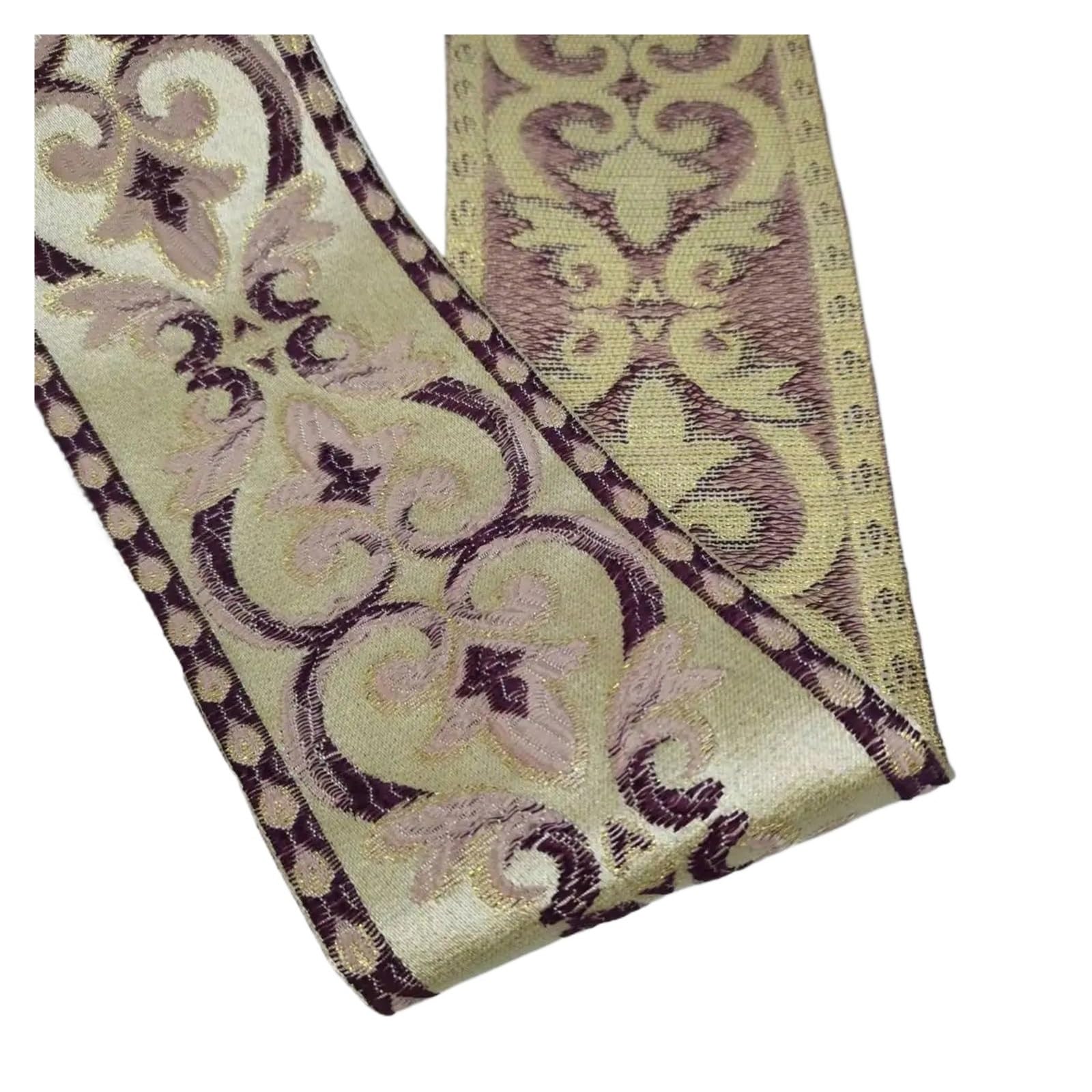 nastro jacquard, Nastro jacquard in fettuccia, larghezza 9 cm x 8 metri, for tenda fai da te multicolore(Beige)