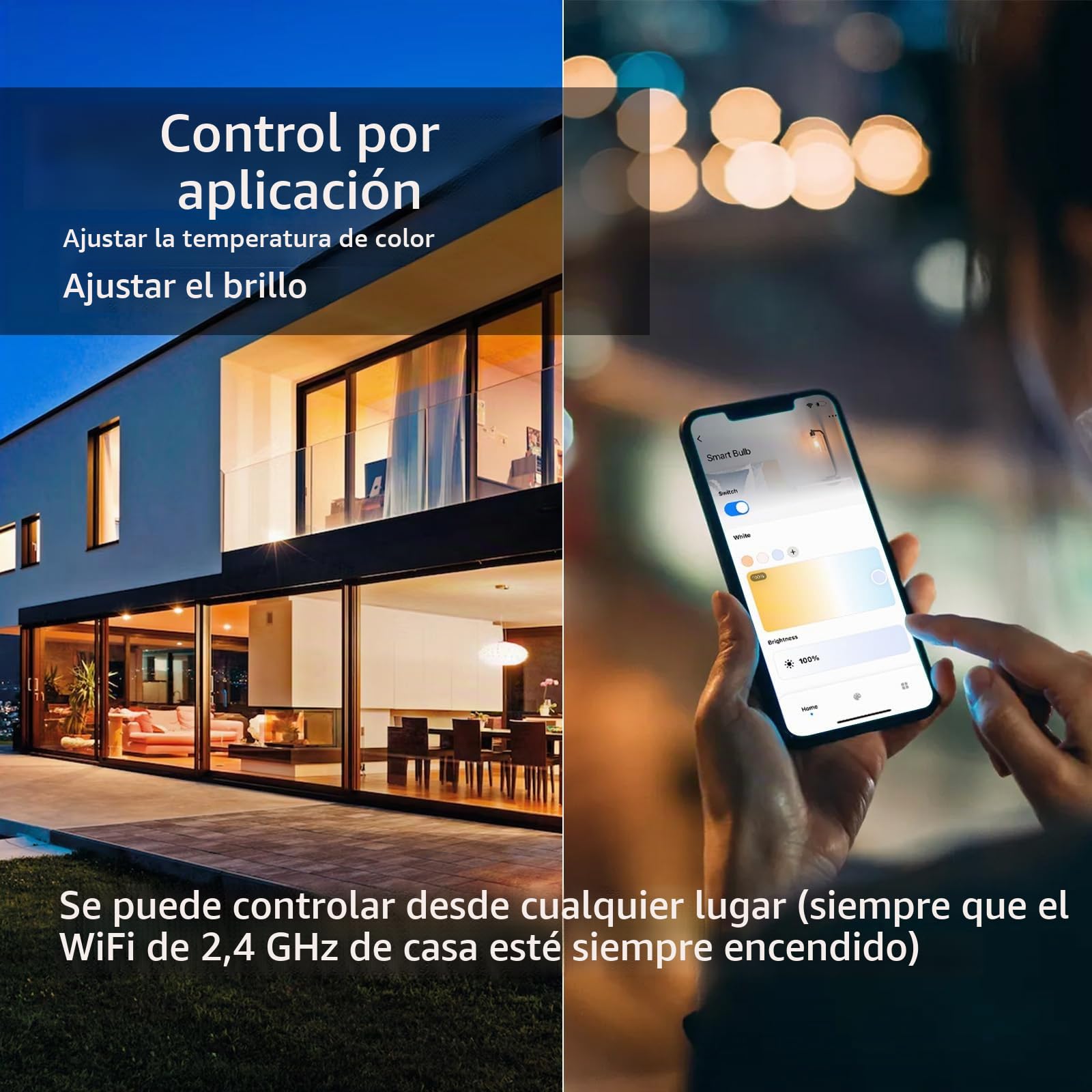 Bombillas LED G9 inteligentes Wi-Fi,Compatible con Alexa /Google Home,AC 230V regulable sin escalonamiento,2700K-6500K,Brillo ajustable 1%-100%,0.4-4W,40LM-400LM,Función de temporizador,Pack de 3