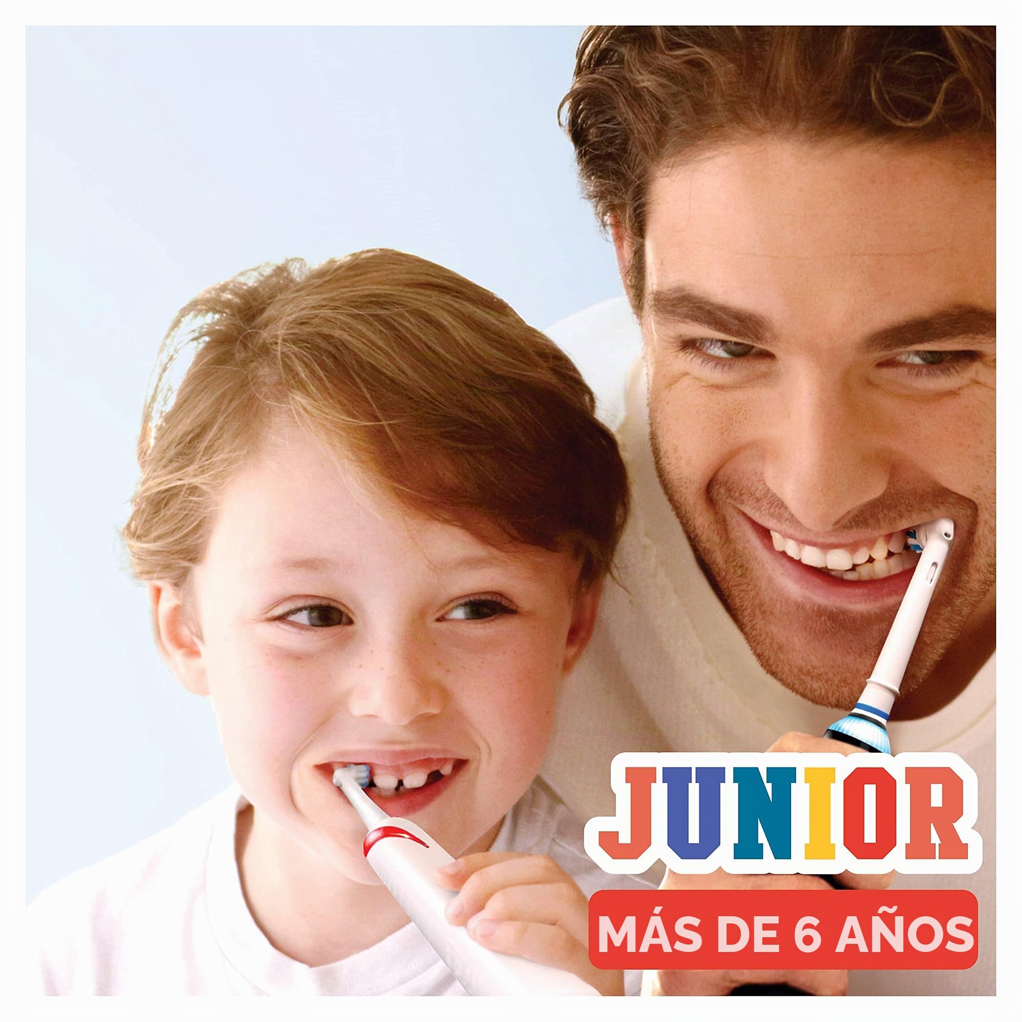 Oral-B Junior Cepillo de Dientes Eléctrico con Mango de Star Wars Recargable, Tecnología Braun y 1 Cabezal de Recambio, Apto para Niños Mayores de 6 años