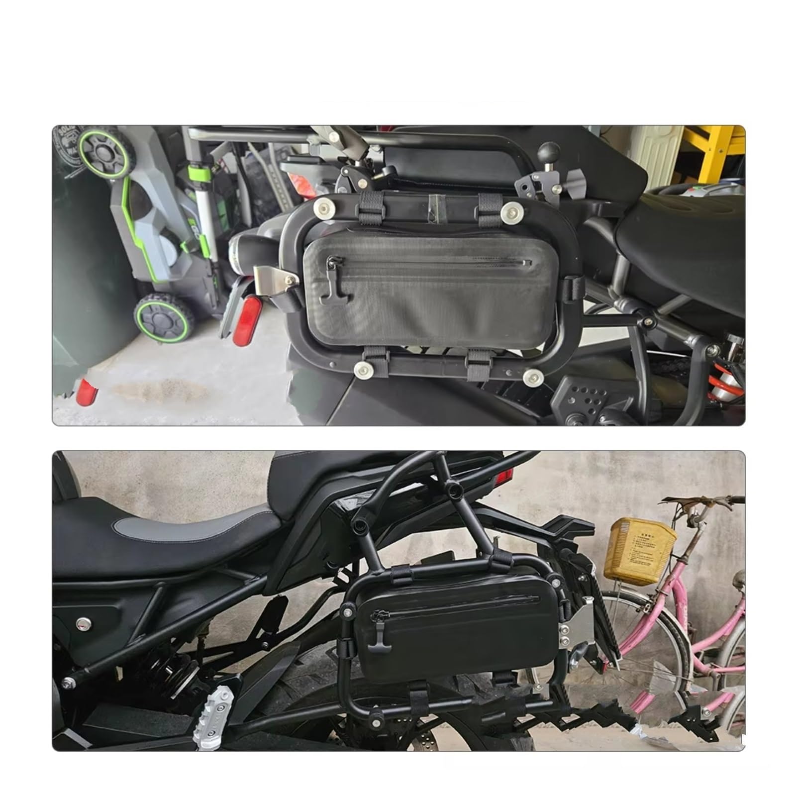 Sacche Laterali Moto Compatibile Con 2.5L Kit Telaio Laterale Moto Borsa Porta Attrezzi Completamente Impermeabile Appendere Riparazioni E Stoccaggio(2pcs)