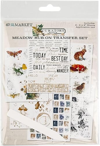 49 AND MARKET Curators Mead RUB-ON 6X8 6/PKG, blanco