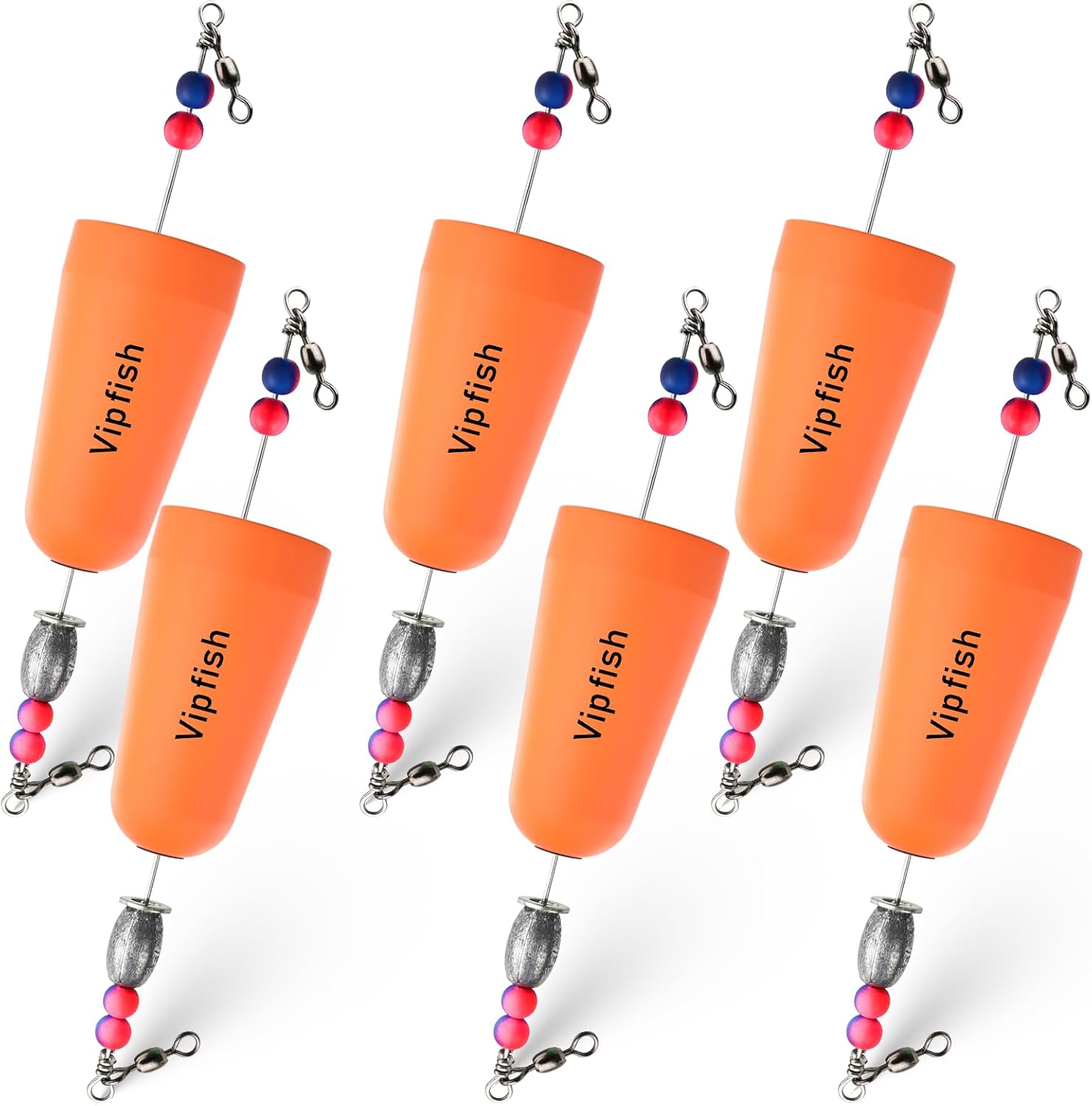 Popping Corks Floats Saltwater - Rattles and Floats for Catfish Redfish Speckled Trout Rigs with a 3/8 oz Egg Weight, and a High-Visibility Cork