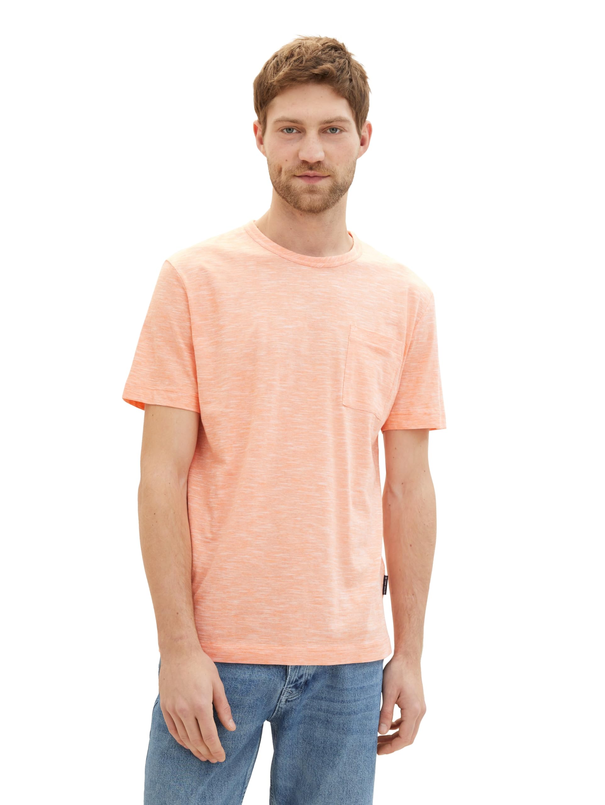 TOM TAILOR Herren Basic T-Shirt mit Brusttasche