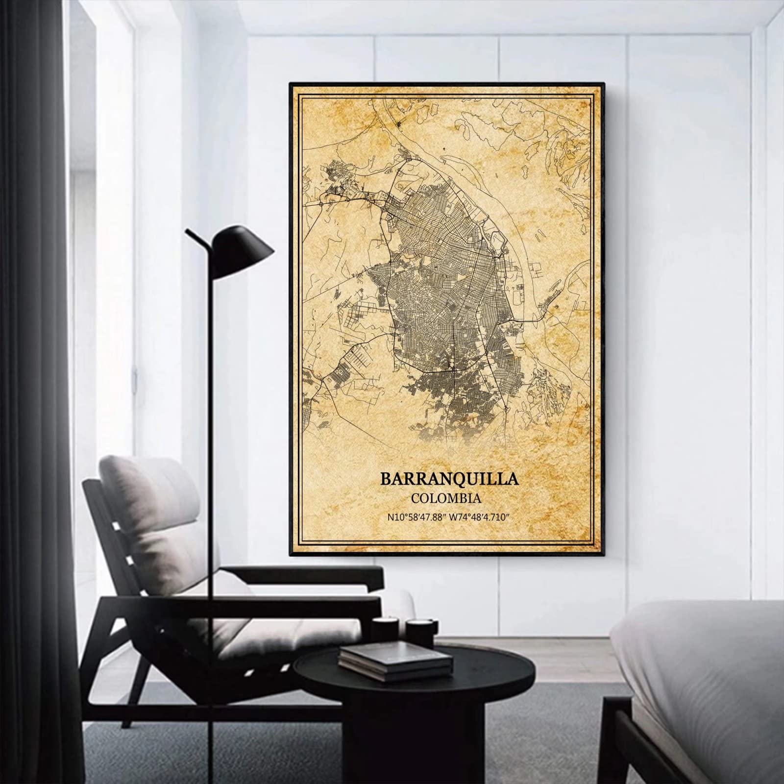 Affiche Voyage Colombie Baibexing - Impression Sur Toile A4 30x40 Cm | Décoration Murale Colorée, Paysage Urbain, Art Mural