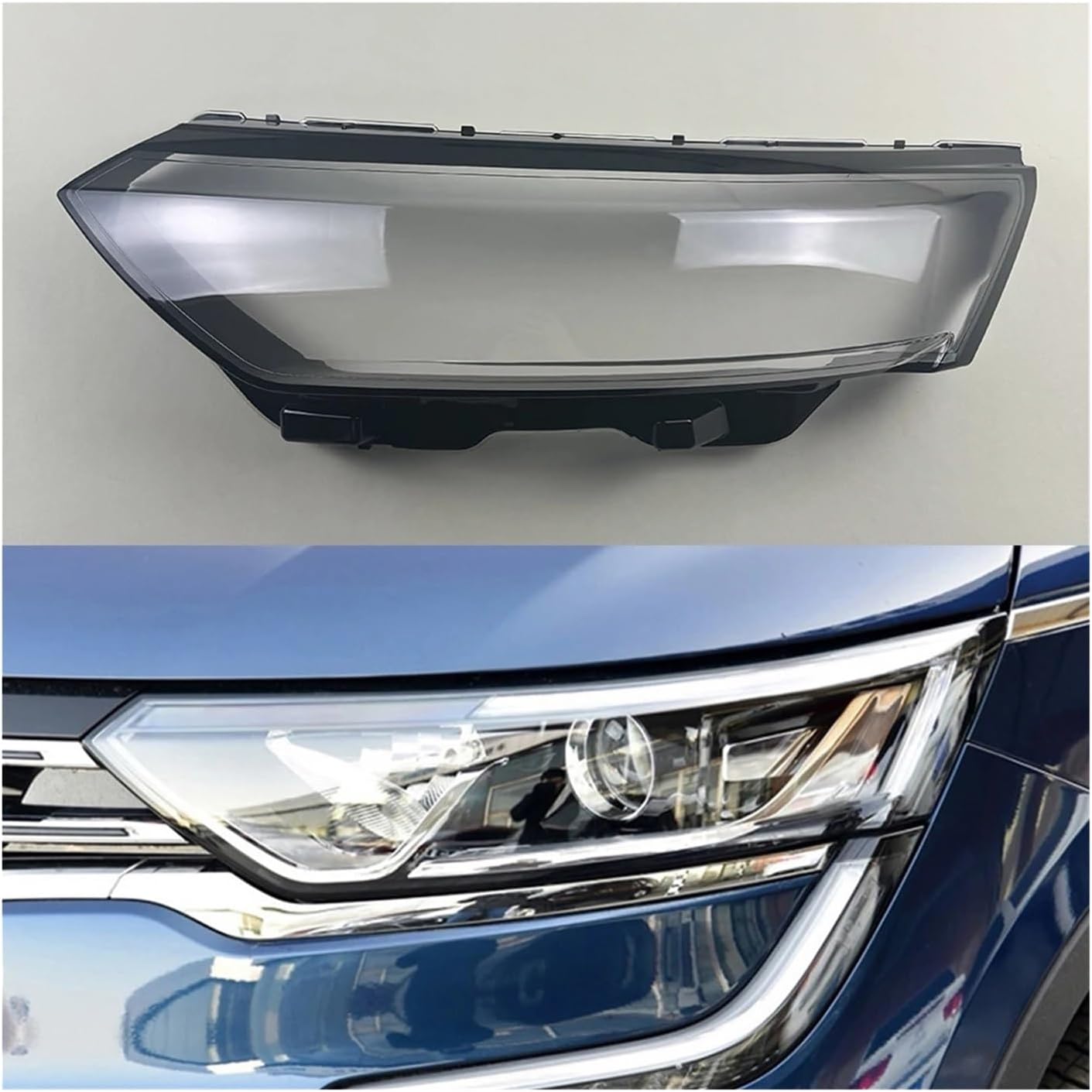 Compatible For Renault Koleos 2017 2018 2019 Front Headlamp Cover Transparent Lampshades Lamp Shell Masks Headlight Shade Lens Plexiglass(1PCS left side)