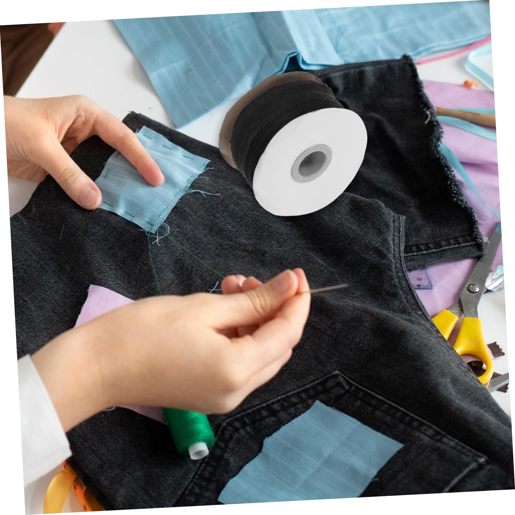 5rollos Tira De Entretela Termoadhesiva De Metros Para Costura Tela No Tejida Fusible Para Ropa y Accesorios Para Proyectos De Costura y Manualidades