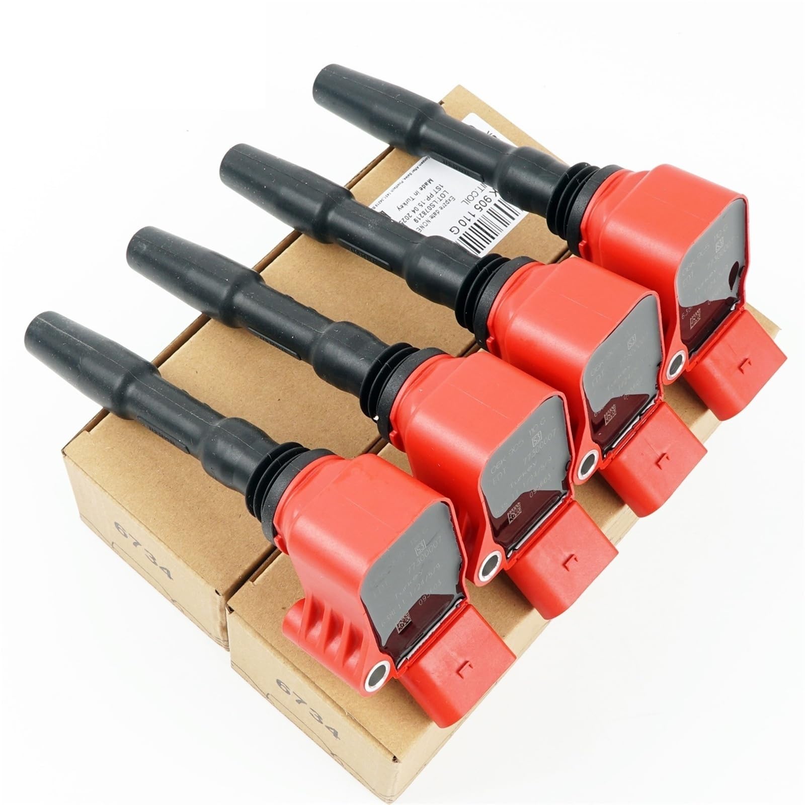 Spinterogeno elettronico Misura per Audi EA888 GEN3 A1 A3 A4 A5 A6 A7 Q5 TT per Golf MK7 Passat B8 4 pezzi bobina di accensione del motore ricambio originale | 4PCS black Turkey