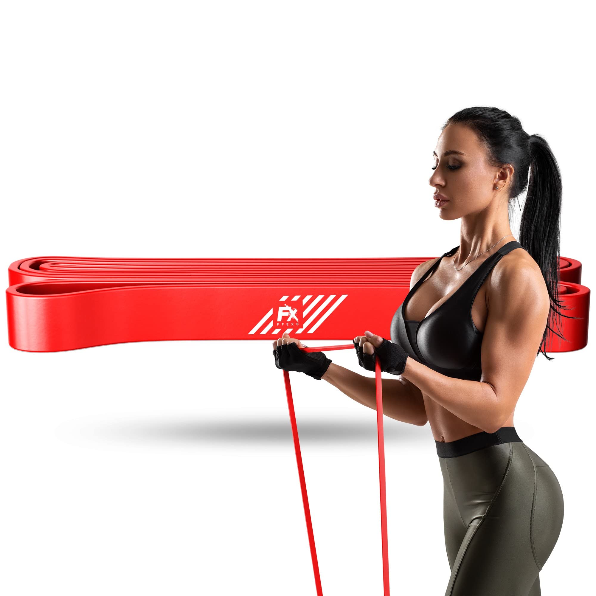 FX FFEXS Pull Up Resistance Bands for Assisted for Pull Up Chin Up Exercise (Red)