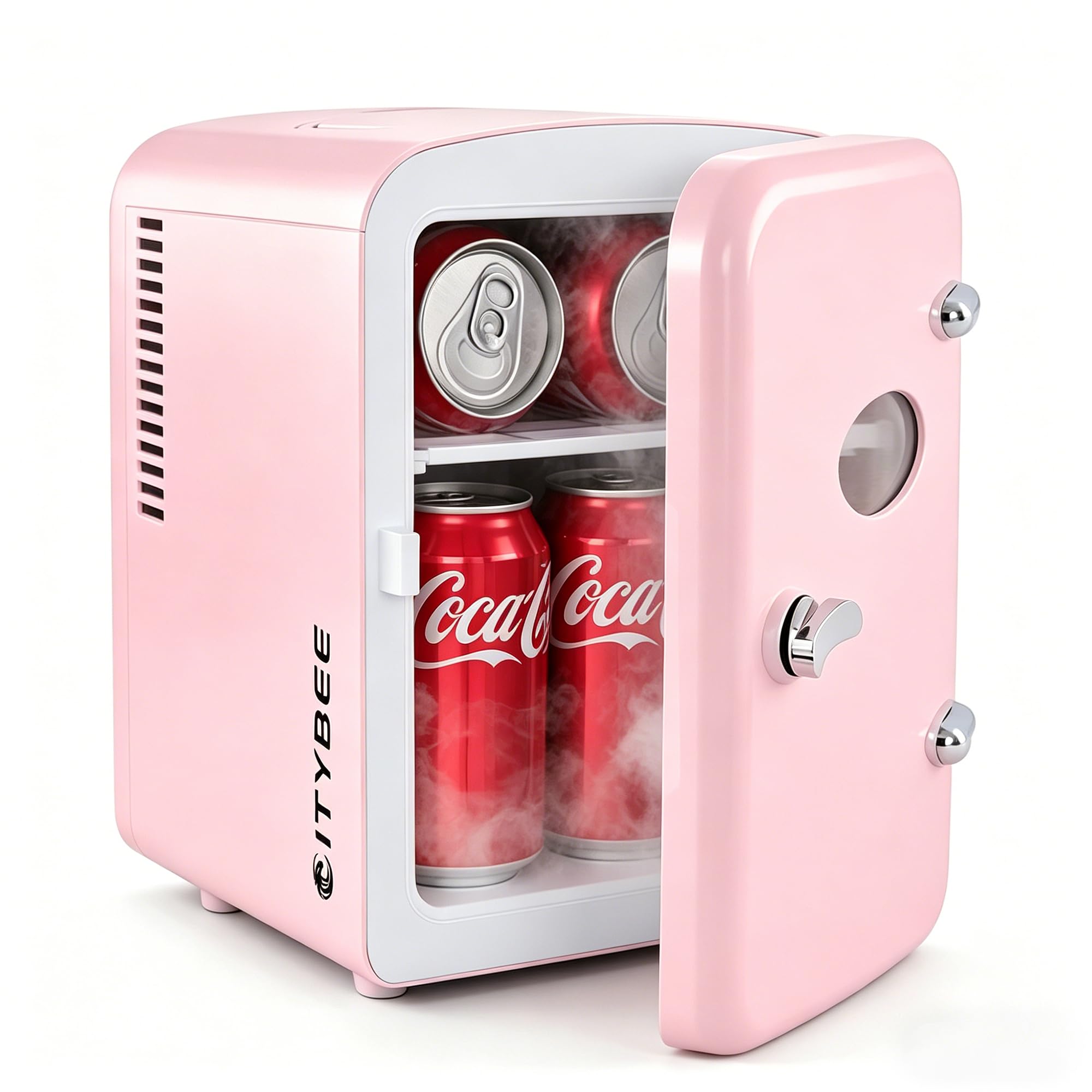 Citybee Mini Kühlschrank 4L mit Kühl- & Heizfunktion 220V AC 12V DC Rosa
