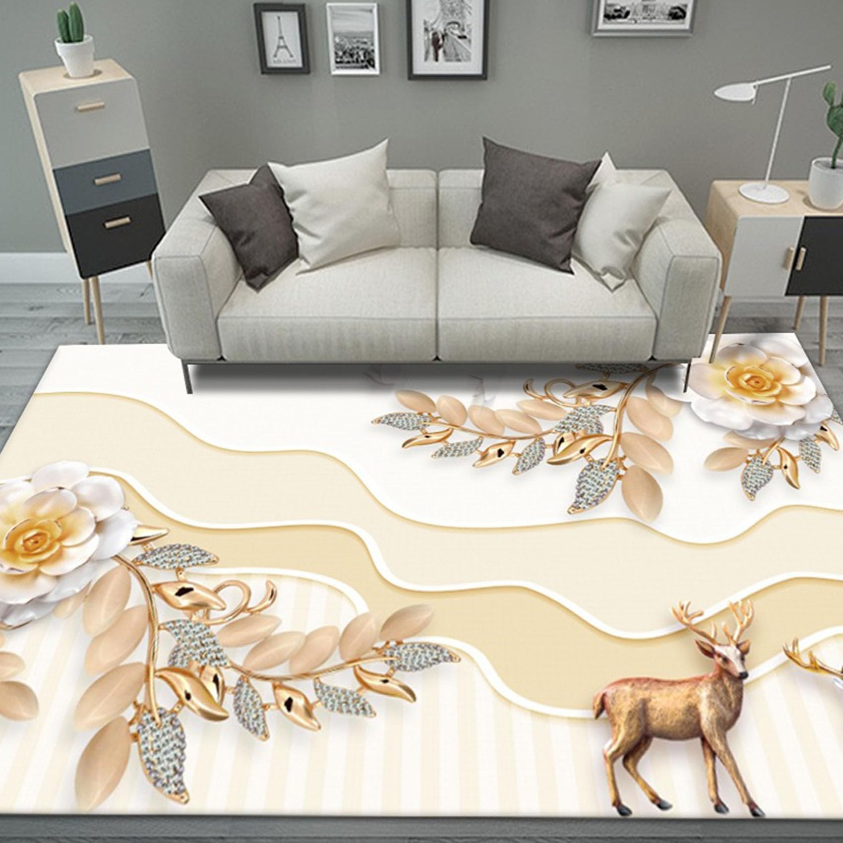 Tapis intérieur lavable anti-glisse pour éviter les taches en cuisine et salon
