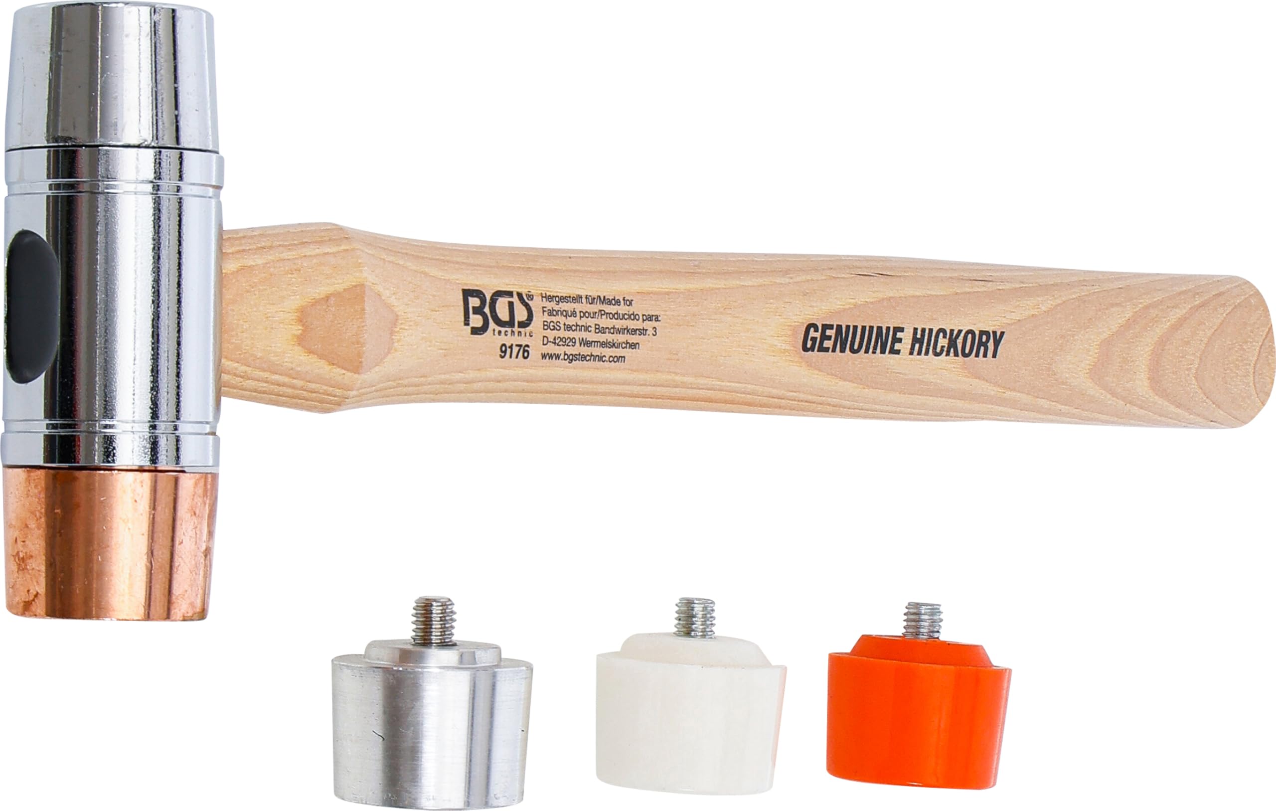 BGS 9176 | Maillet avec tête interchangeable | manche Hickory | Ø 35 mm