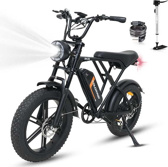 COLORWAY Electric Bikes,20 Inch OffRoad E bike with 4.0 Fat Tire,with