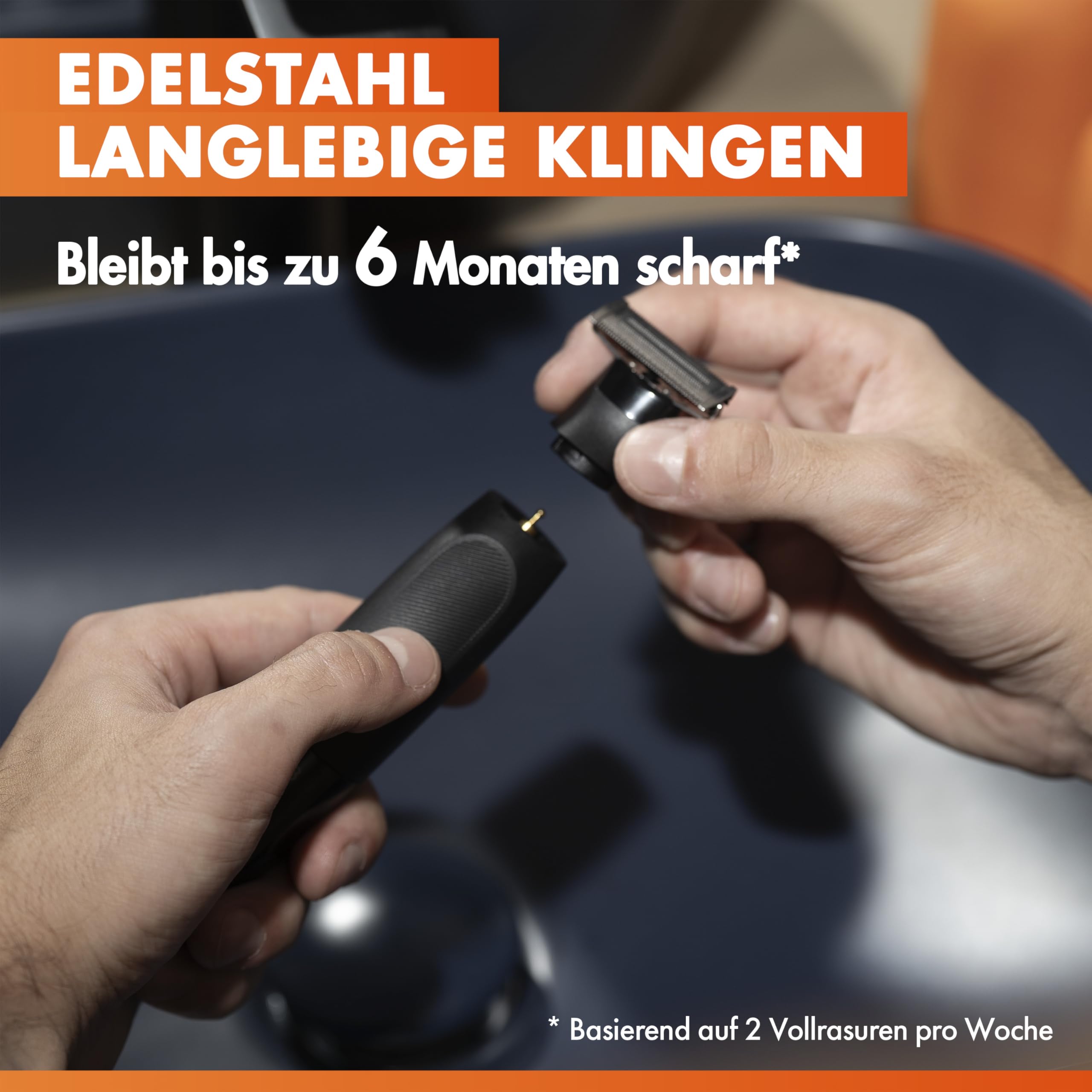 Gillette Fusion One Hybrid Rasierer Herren Elektrisch, Schwarz - Barttrimmer Und Körperrasierer, Bodygroom, 45-Min Akku, Powered von Braun, Wasserdichter Trimmer, Inkl. 3 Kammaufsätze Und 1 Körperkamm