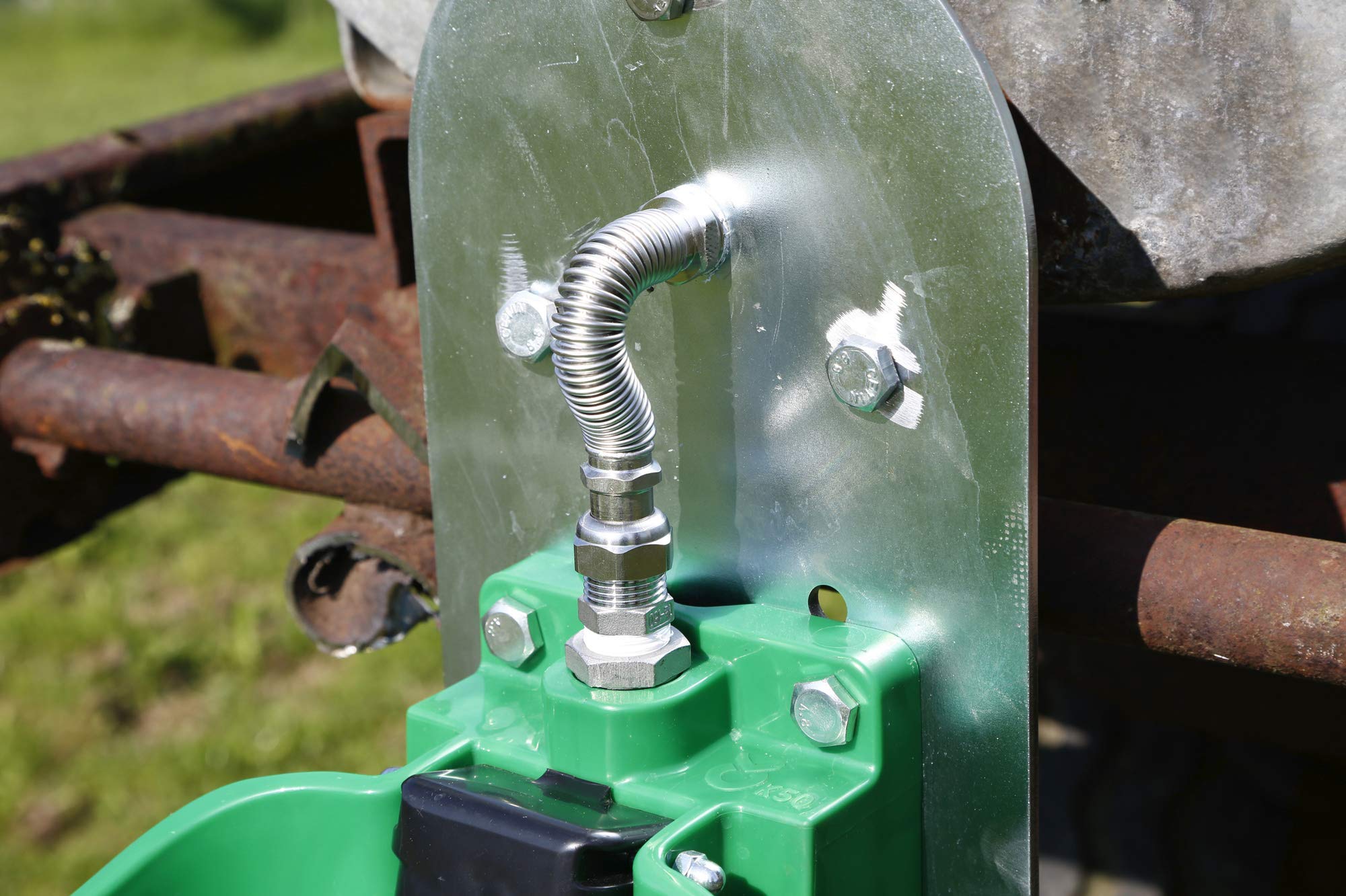 Kerbl Bebedero KN50 con Placa Adaptador para Cultivo de pastos