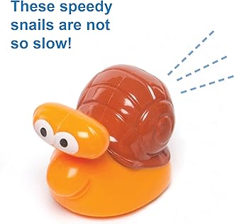 Baker Ross Racing Snail Pull Backs Perfect Party Bag Stuffer for Children to Play with (Pack of 4)