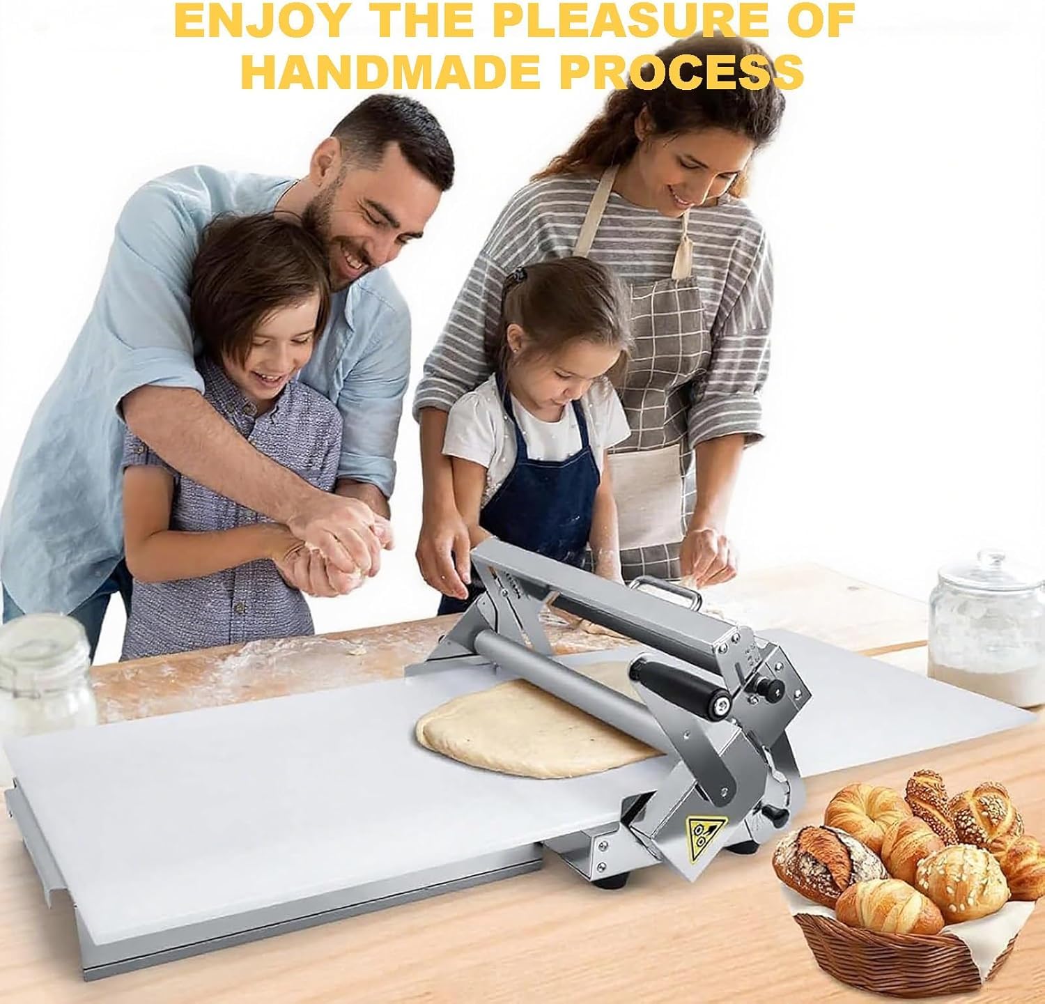 Laminoir À Pâte Manuel À Épaisseur Réglable, Laminoir À Pâte À Croissants, Machine À Pâte Feuilletée, Laminoir Manuel, Pliable, Réglable Pour Pâte Feuilletée