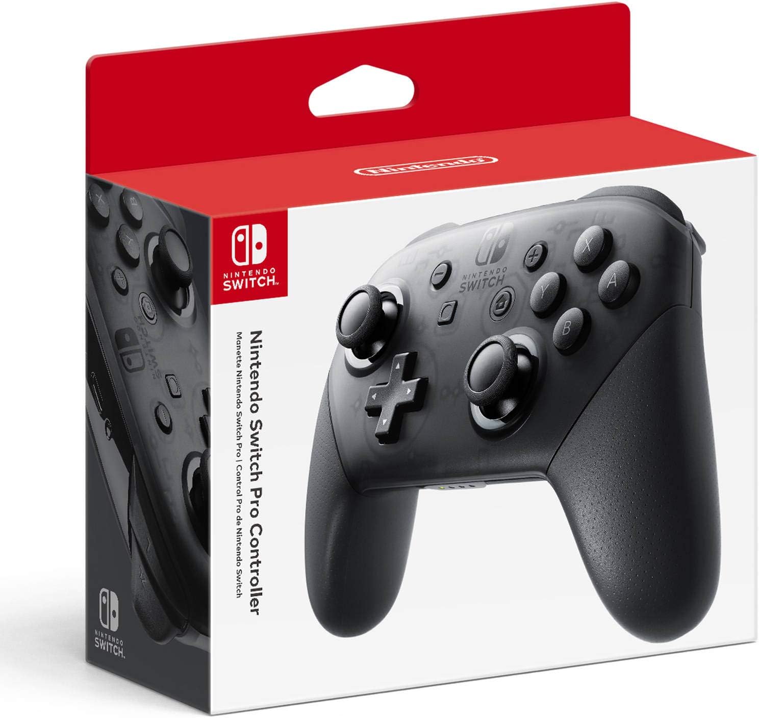 Nintendo Switch Pro Controller – Compatible Switch, Switch Lite, Family Holiday Gaming Bundle, Black