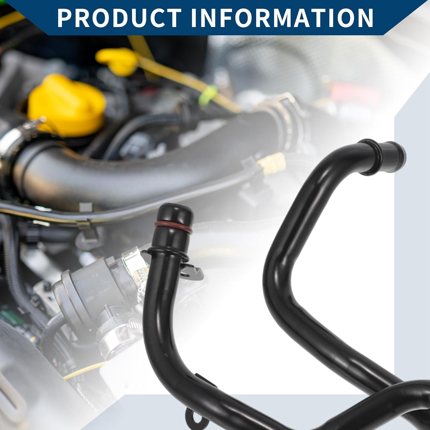 HVAC Heater Hose Pipe Line Assembly for Chevrolet Malibu 2006-2010 Engine Inlet Outlet Tube for Pontiac G6 2006-2010 for Saturn Aura 2007-2008 3.5L 3.9L No.12600226