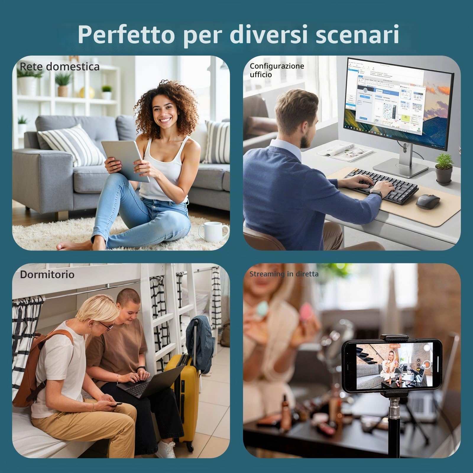 Switch Splitter Ethernet 2.5G 1 a 3 Porte con Ingresso PoE, Splitter ad Alta Velocità 4 Porte 2.5G con Scocca in Alluminio, Isolamento VLAN, Espansore di Rete Alimentato USB-C/PoE per Router, PC