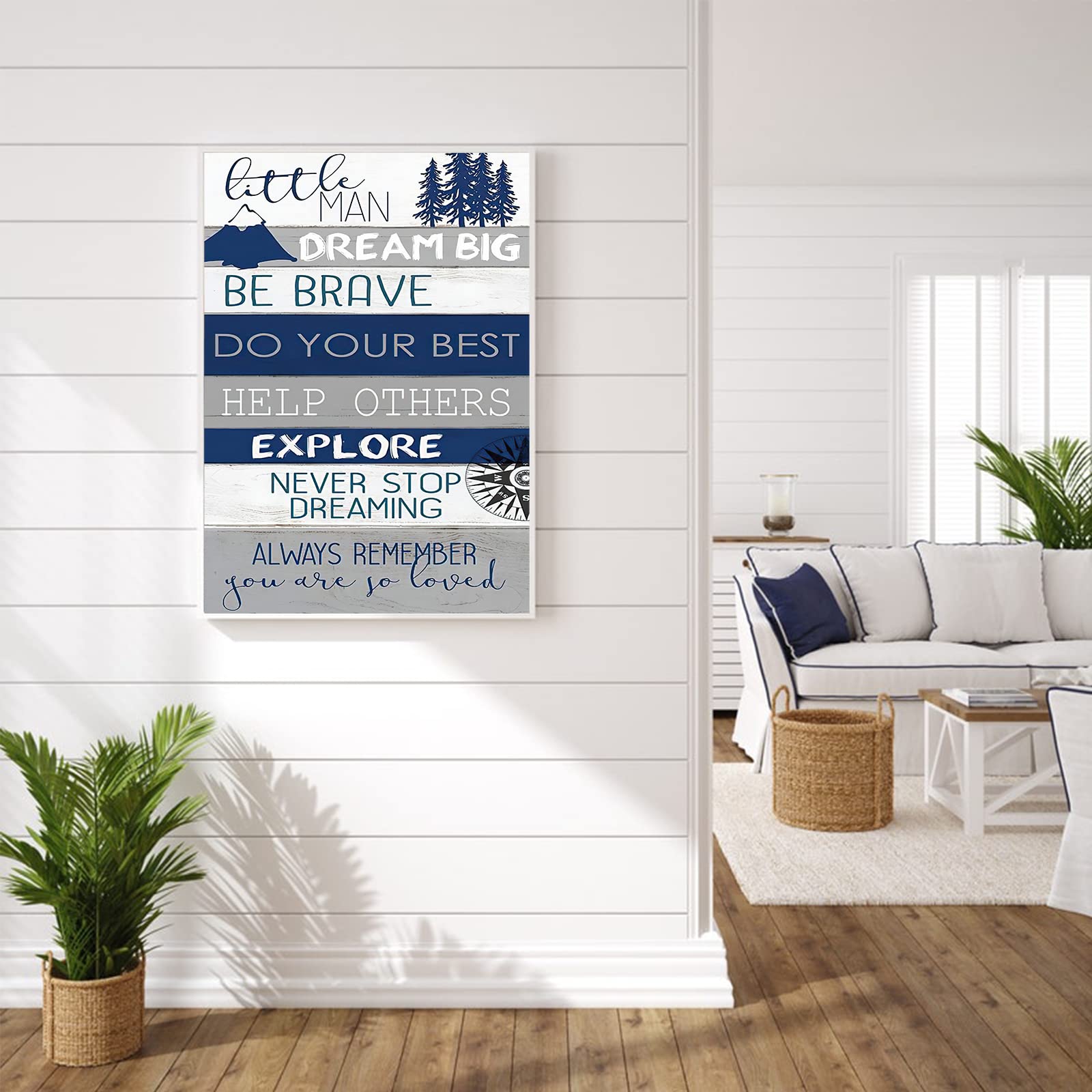 You Are Brave Enough Wandbild - Motivierende Leinwand Für Kinderzimmer & Wohnung 30,5x38,1cm