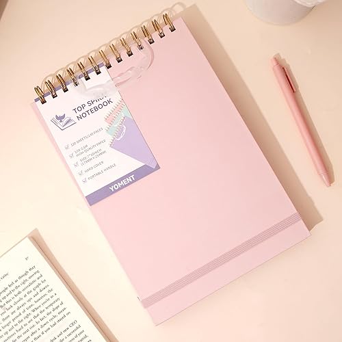 Miniatura 2 de Yoment Cuaderno de espiral superior, bloc de notas de tapa dura, 240 páginas, cuadernos de espiral encuadernados en la parte superior, 7 x 10