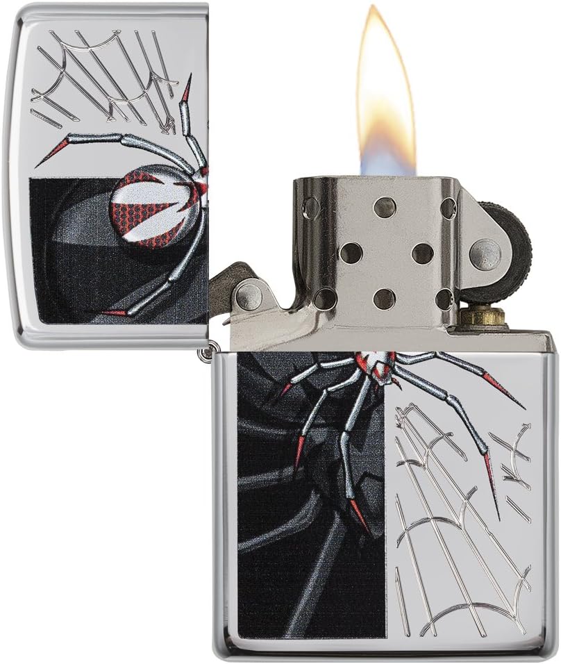 Zippo Spider High Polish Chrome Pocket Lighter : Health & Household