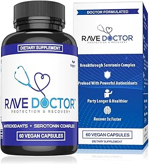 Rave Doctor 5 HTP Supplement - Essential Rave Vitamins for Festival Goers, Rave Accessories, Festival Essentials, Festival Gear, Rave Essentials, 5htp Supplement
