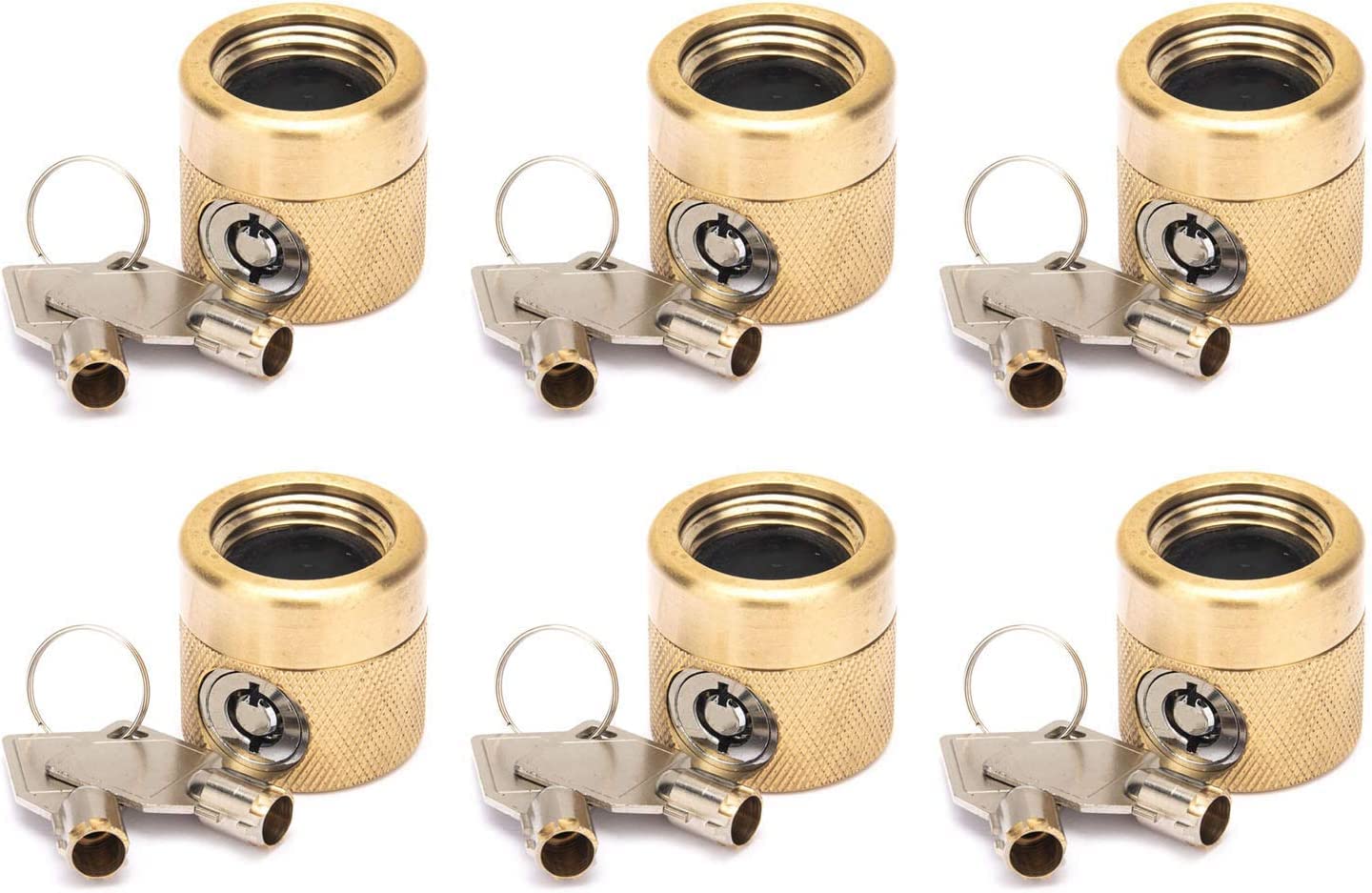 Flow Security Systems The FaucetLock | Heavy Duty Brass Construction | Prevents Water Theft & Secures Outdoor Bibbs | Promotes Water Conservation |