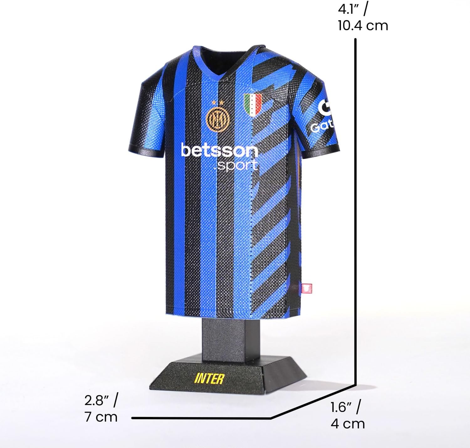 Inter Milan 24/25 Home Jersey-Shaped Alloy Metal Desk Display Stand – Official Licensed Men’s Soccer Team Collectible Model