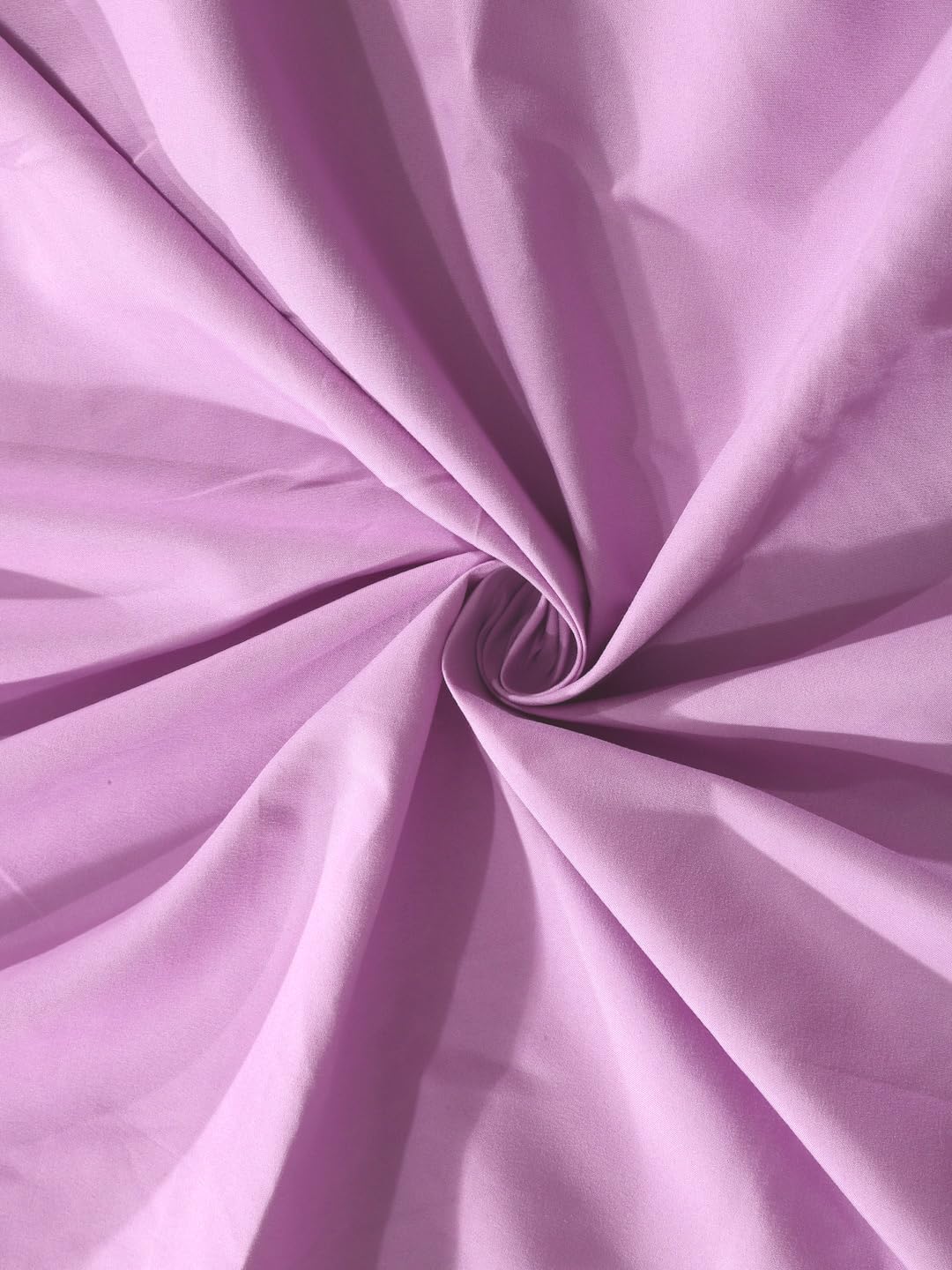 Klotthe Book Fold Light Purple Solid 300 TC Cotton Blend Double Bedsheet with 2 Pillow Covers 2