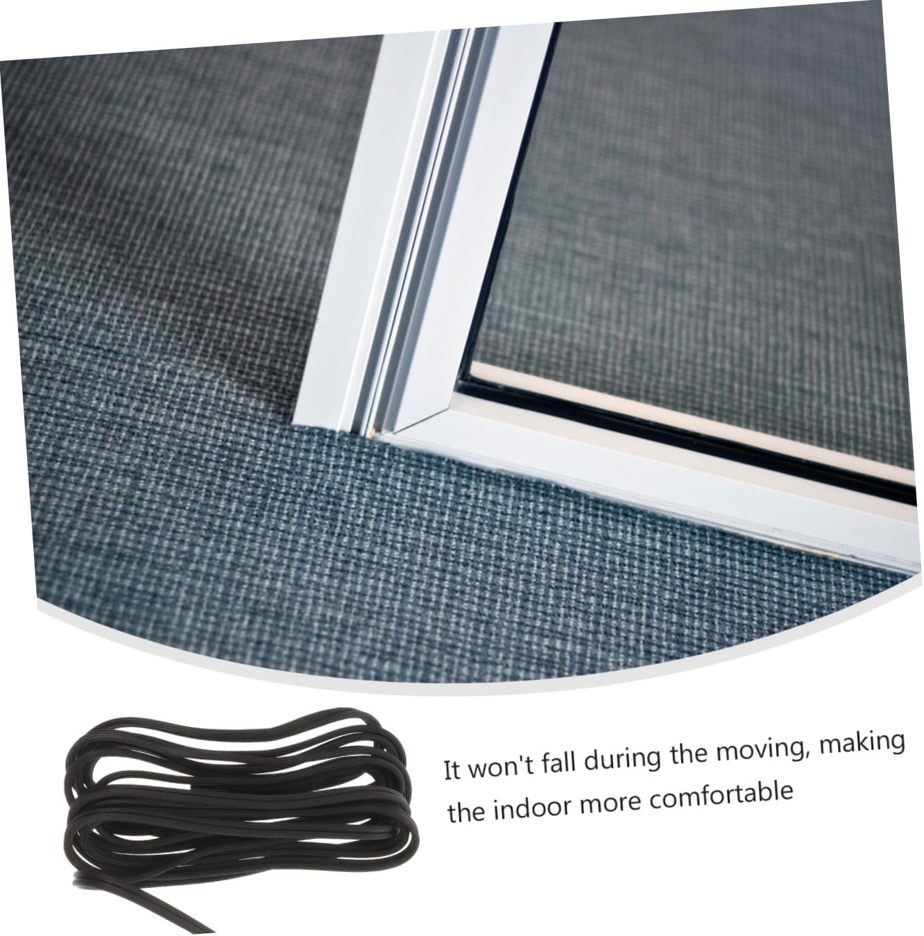 2pcs Window Screen Repair Kit Spline and Screen Roller Tool Seal Strip for Easy Installation of and Windows Versatile Mesh Repair Black