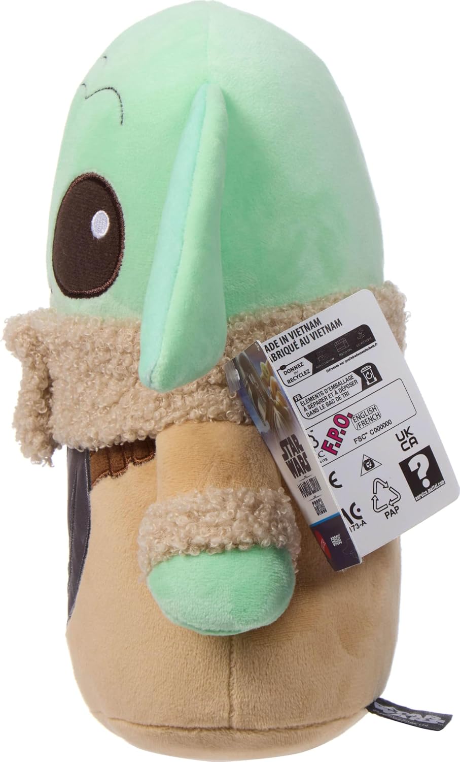 Mattel Star Wars the Mandalorian & Grogu Movie Grogu 9-inch Tall Plush with Embroidered Rondel Design on Chest Soft Plush Stylized Collectible