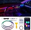 Dreamcolor Acrylic Interior Car LED Strip Light with USB/Type C, 47.24 inches Fiber Optic Tesla Ambient Lighting Kits, 16 Million Colors Sound Active Function for Tesla Model 3/Y/S/X