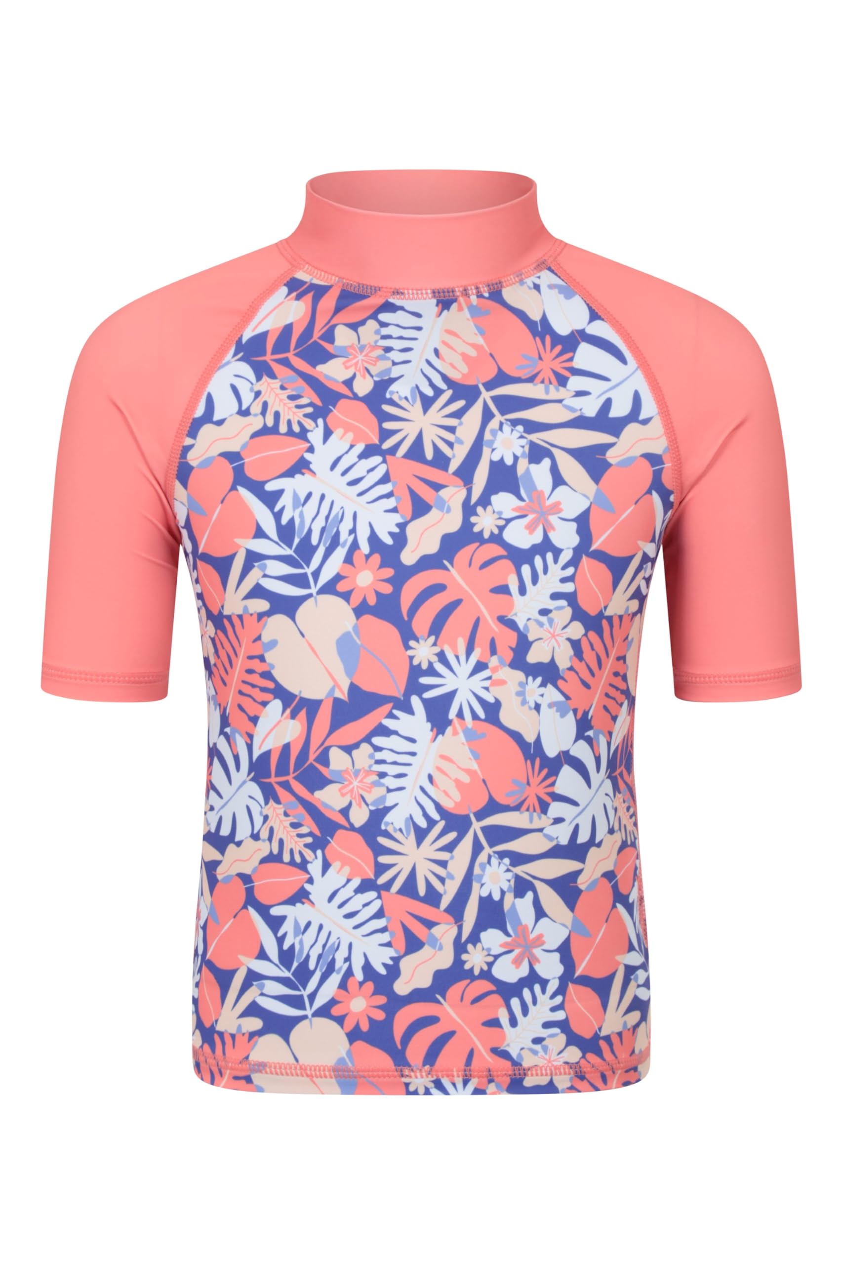 Short Sleeve Kids Printed Rash Vest - Pink