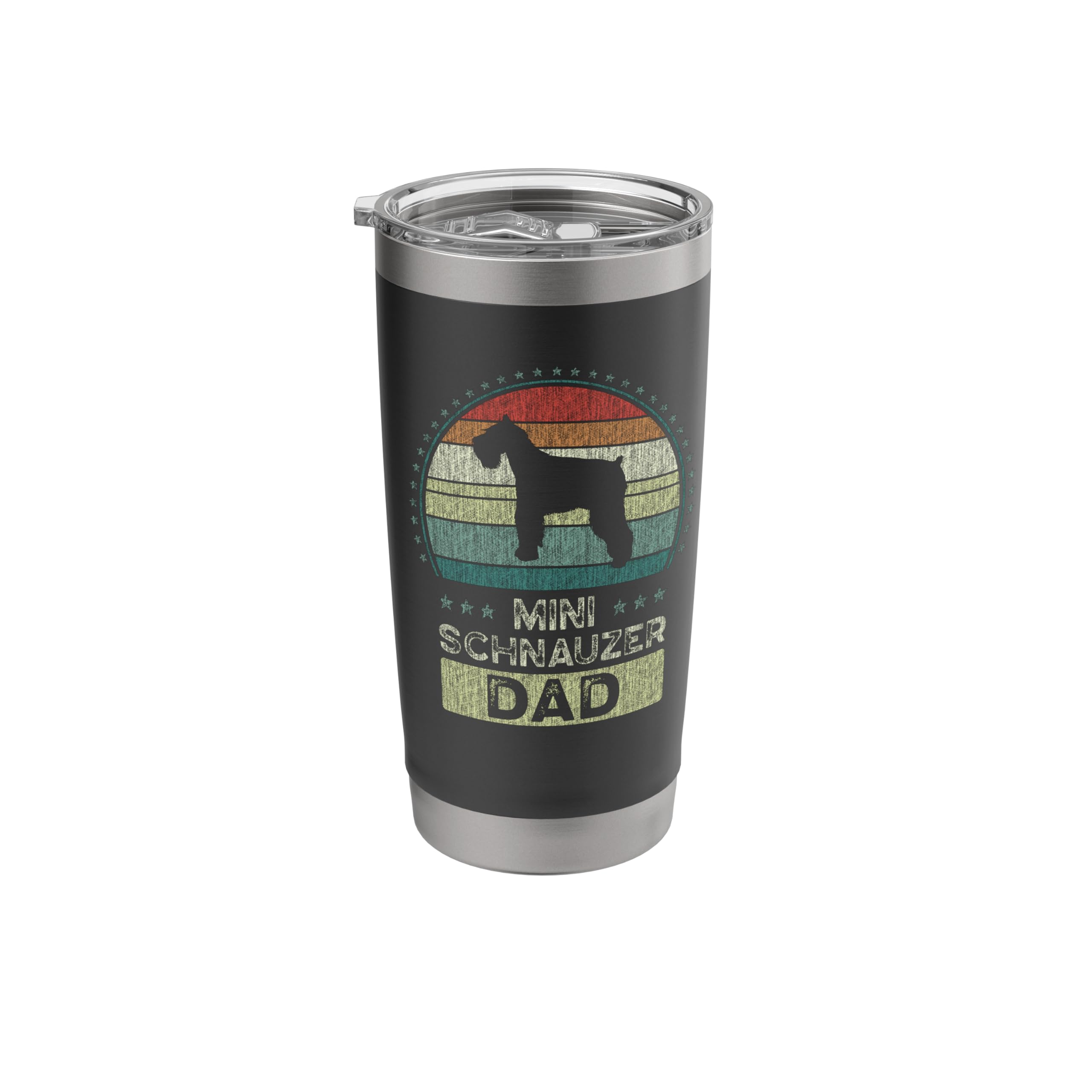 Mini Schnauzer Dad, Father's Day, Miniature Schnauzer Daddy Stainless Steel Insulated Tumbler