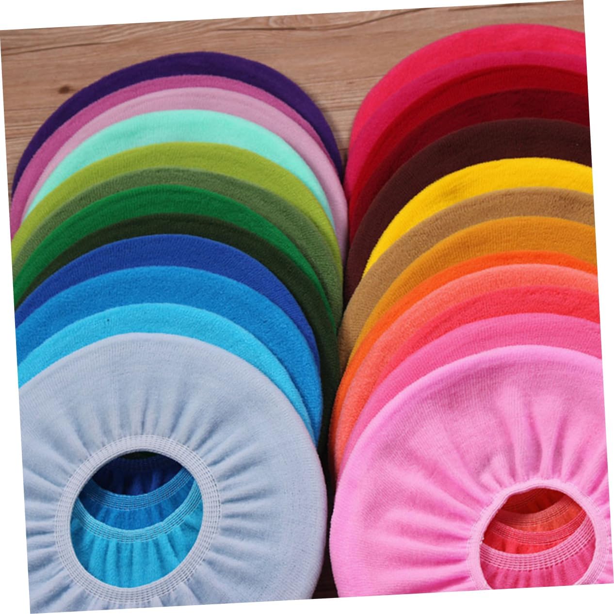 10-Piece Colorful O-Shaped Toilet Seat Covers Non-Slip Design for Bathroom Use Universal Fit Toilet Seat Pads Random Color