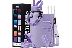 Insulated Water Bottle Bag with Paracord Handle and Carrying Pouch