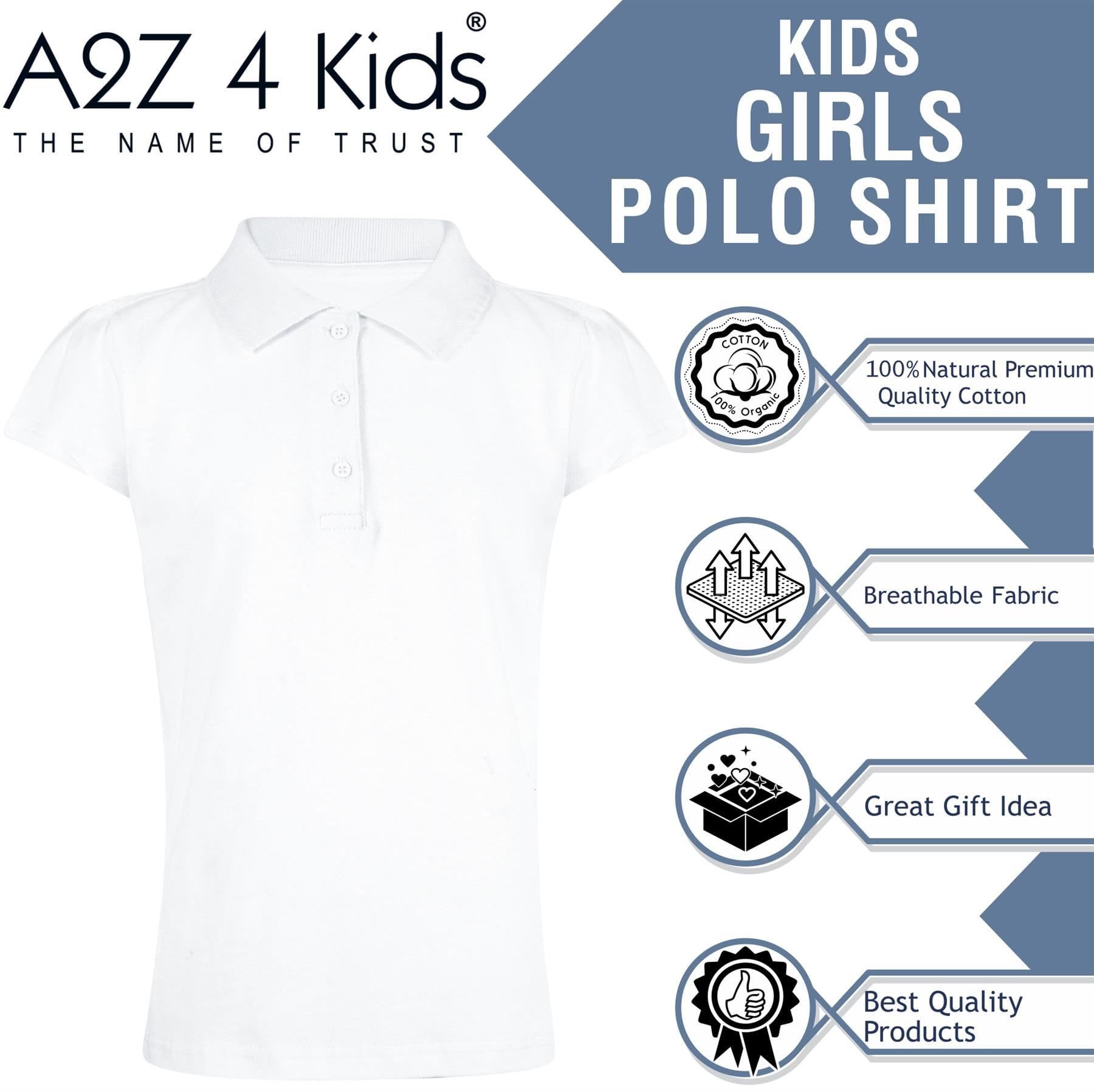 A2Z 4 Kids Mädchen Schlicht Polo Hemden Sommer Panzer Top Und Tees Neu Lässig Mode Weich Fühlen Schule T Shirts Geschenke Für Kinder Alter 3-13 Jahre