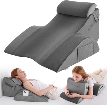 Vekkia Wider Back Support Pillow, Dual-Layer Foam for Napping&Prone Resting