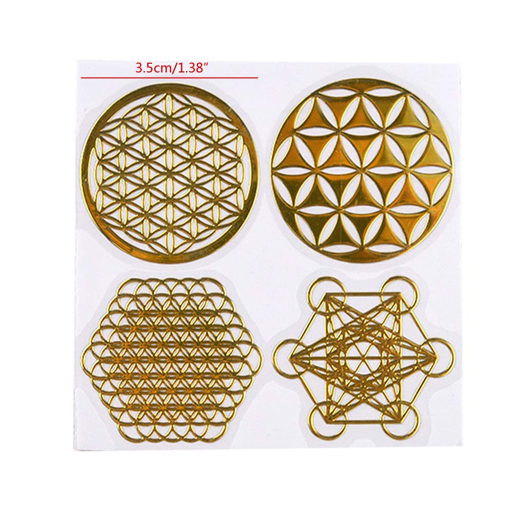 GUMEI 7 Chakra Copper Energy Tower Orgonite Stickers DIY Pyramid Epoxy Resin Material