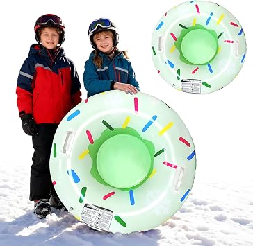 SilverChry Bouée de Glisse Gonflable 80 cm avec Poignées de Sécurité