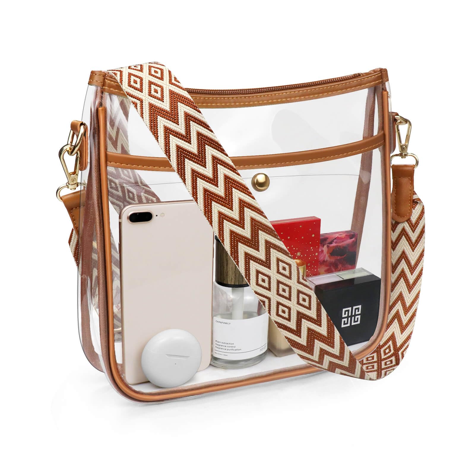 COROMAY Clear Purse for Women, Clear Bag Stadium Approved, Transparent Crossbody Bag