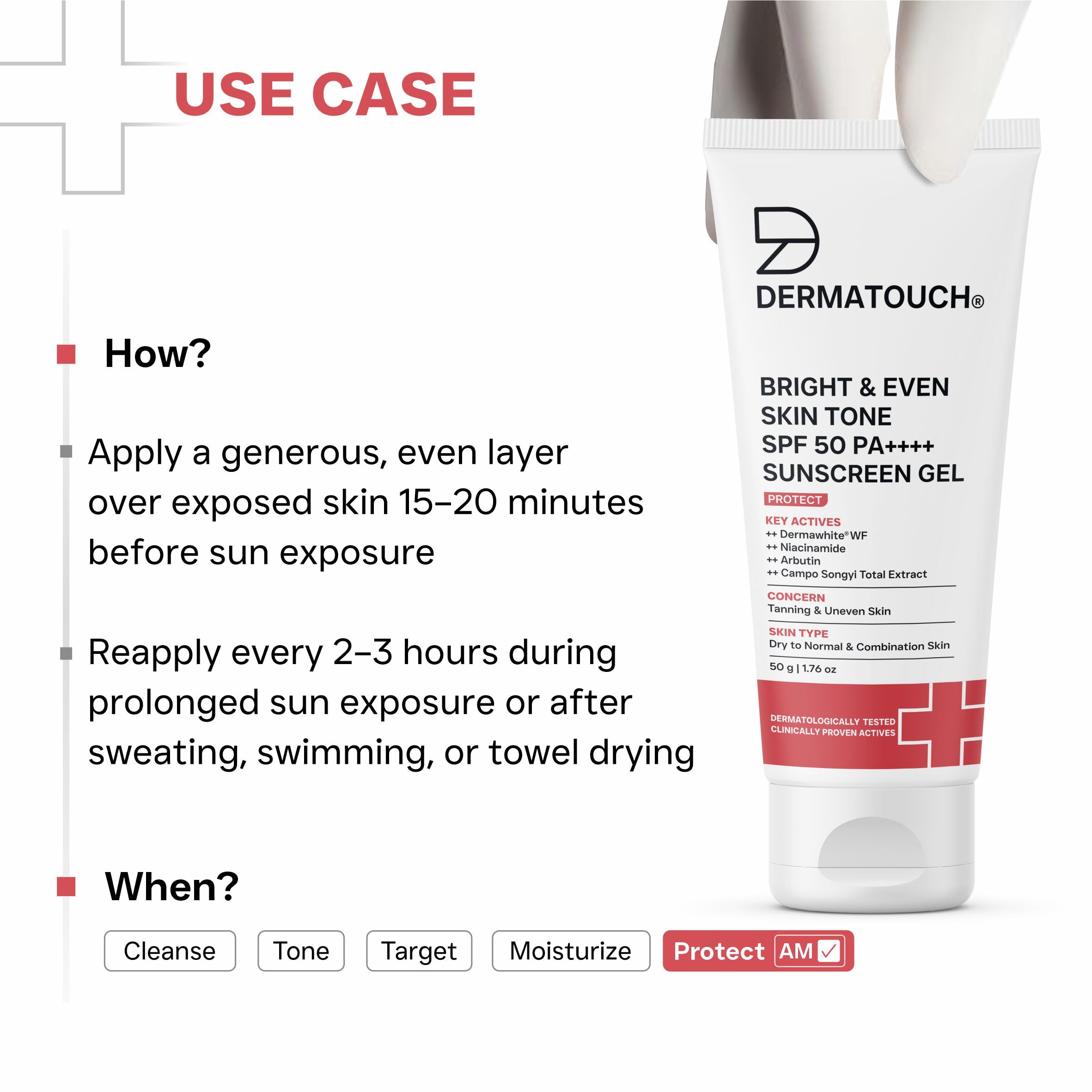 DERMATOUCH Bright Sunscreen SPF 50 - Even Skin Tone -6 DERMATOUCH Bright Sunscreen SPF 50 - Even Skin Tone -6
