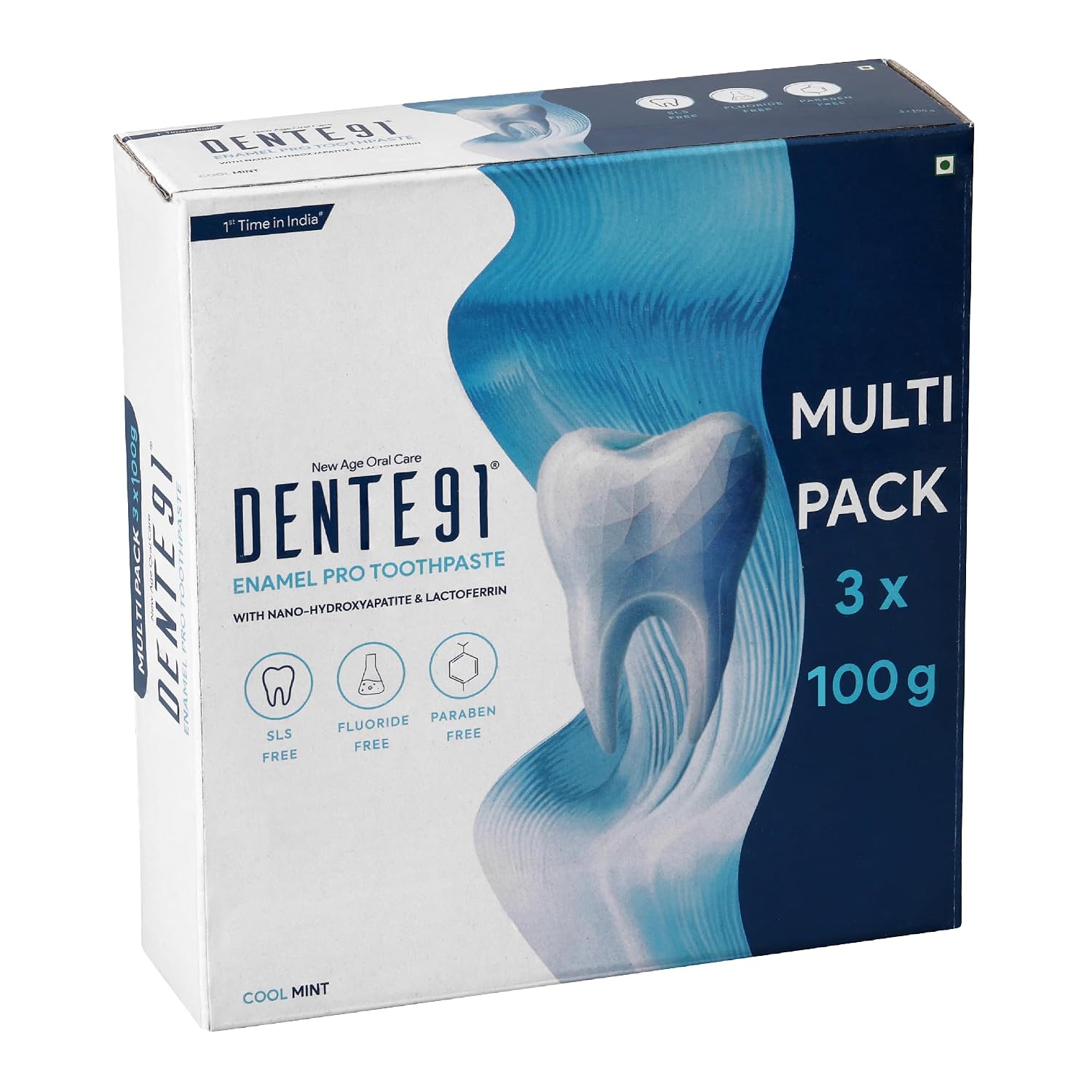 Dente91 Enamel Pro Toothpaste| Sensitivity Relief | Repairs Cavities | Fights Gum Disease | Reduces Bad Breath | Strengthens Enamel | SLS Free | Fluoride Free | Paraben Free | Pack of 3, 3 X 100g Dente91 Enamel Pro Toothpaste| Sensitivity Relief | Repairs Cavities | Fights Gum Disease | Reduces Bad Breath | Strengthens Enamel | SLS Free | Fluoride Free | Paraben Free | Pack of 3, 3 X 100g