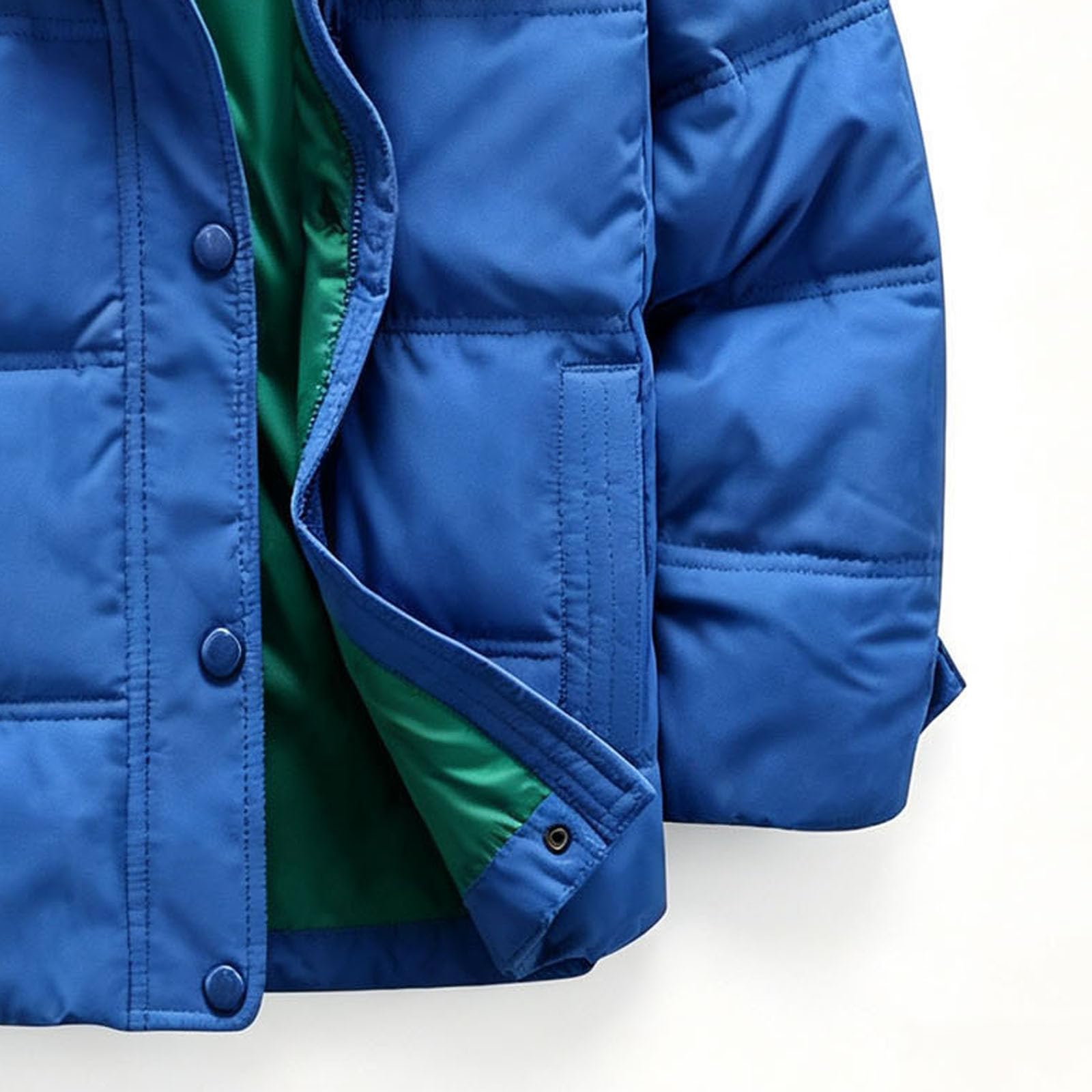 Manteau Garçon Fille Enfant Capuche Zippé Léger Chaud Isolant Élégant