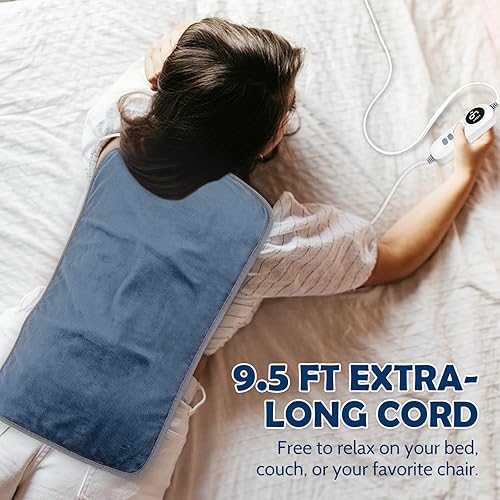 Vista 14 de DAILYLIFE Almohadilla térmica para aliviar el dolor de espalda, almohadillas térmicas eléctricas de 20 x 24 pulgadas para calambres, espalda