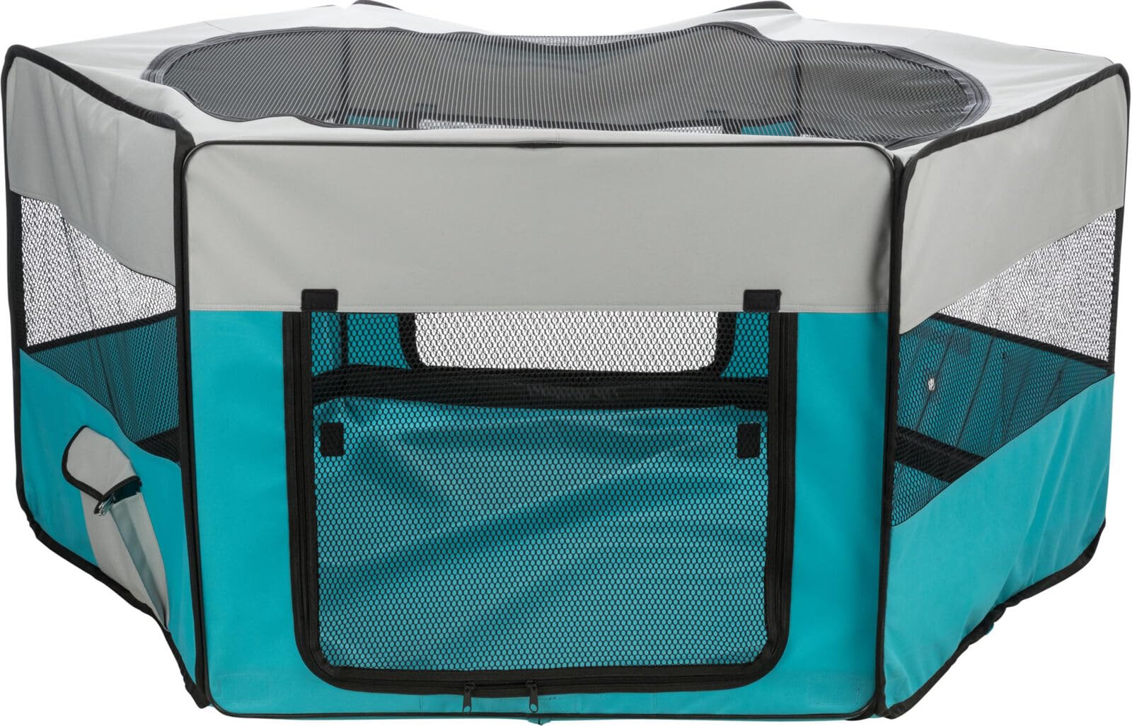 Enclos avec filet/base - TRIXIE - ø 150 × 65 cm - Turquoise / Gris clair